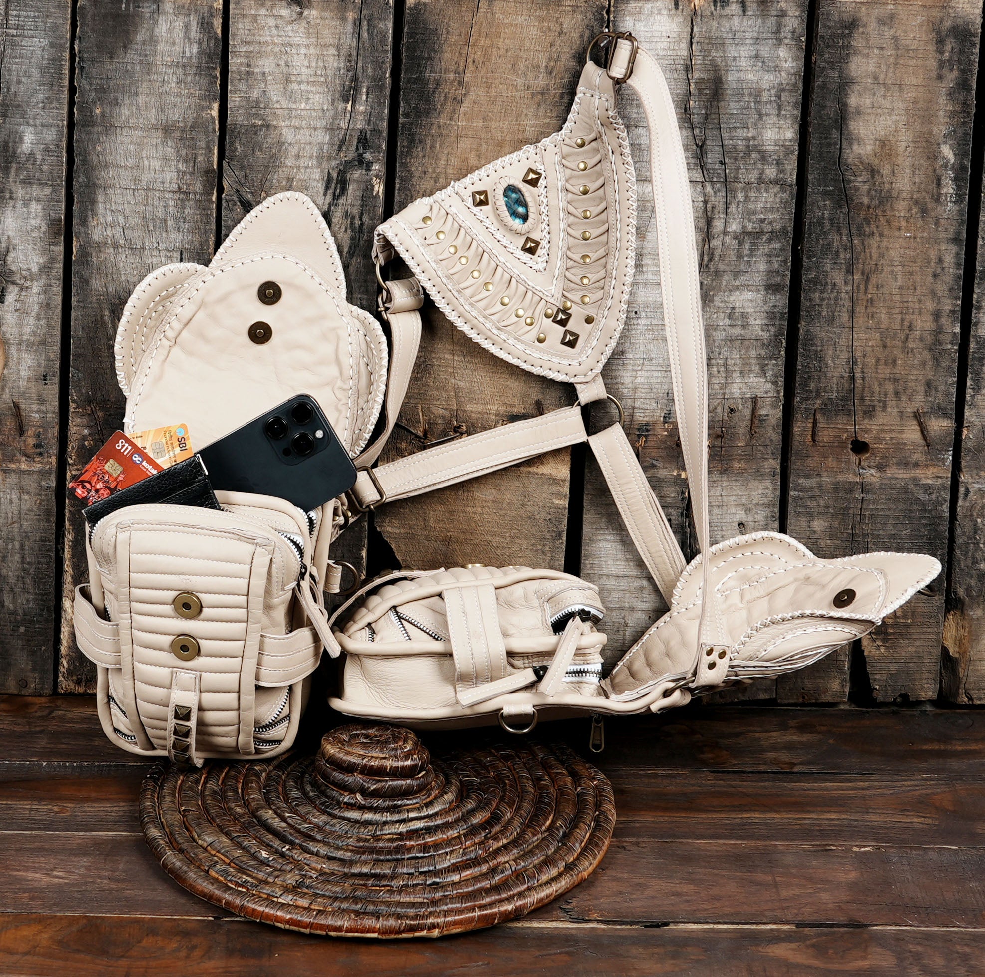 Handmade Genuine Leather Holster with Adjustable Straps || Steampunk Style Leather Holster (LT-AB-HLS-6003)