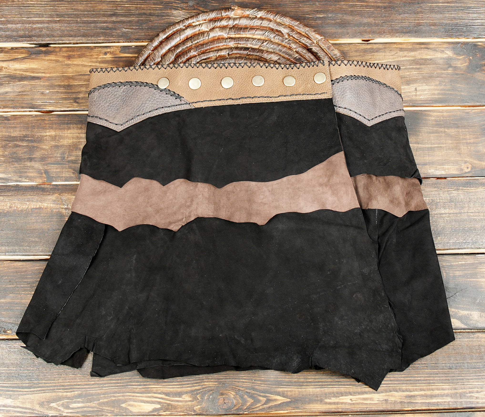 Unique leather skirt for festival and cosplay outfits