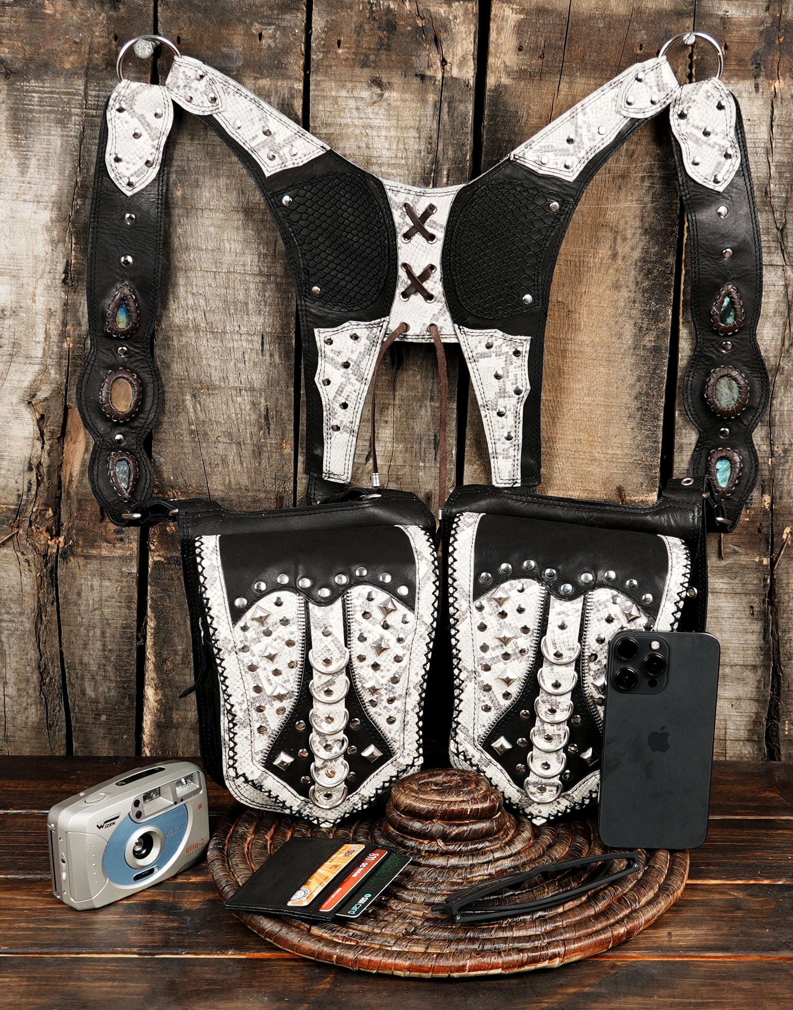 Gothic Steampunk Leather Holster Bag Perfect for Festivals & Cosplay (LT-NS-HLS-6013)
