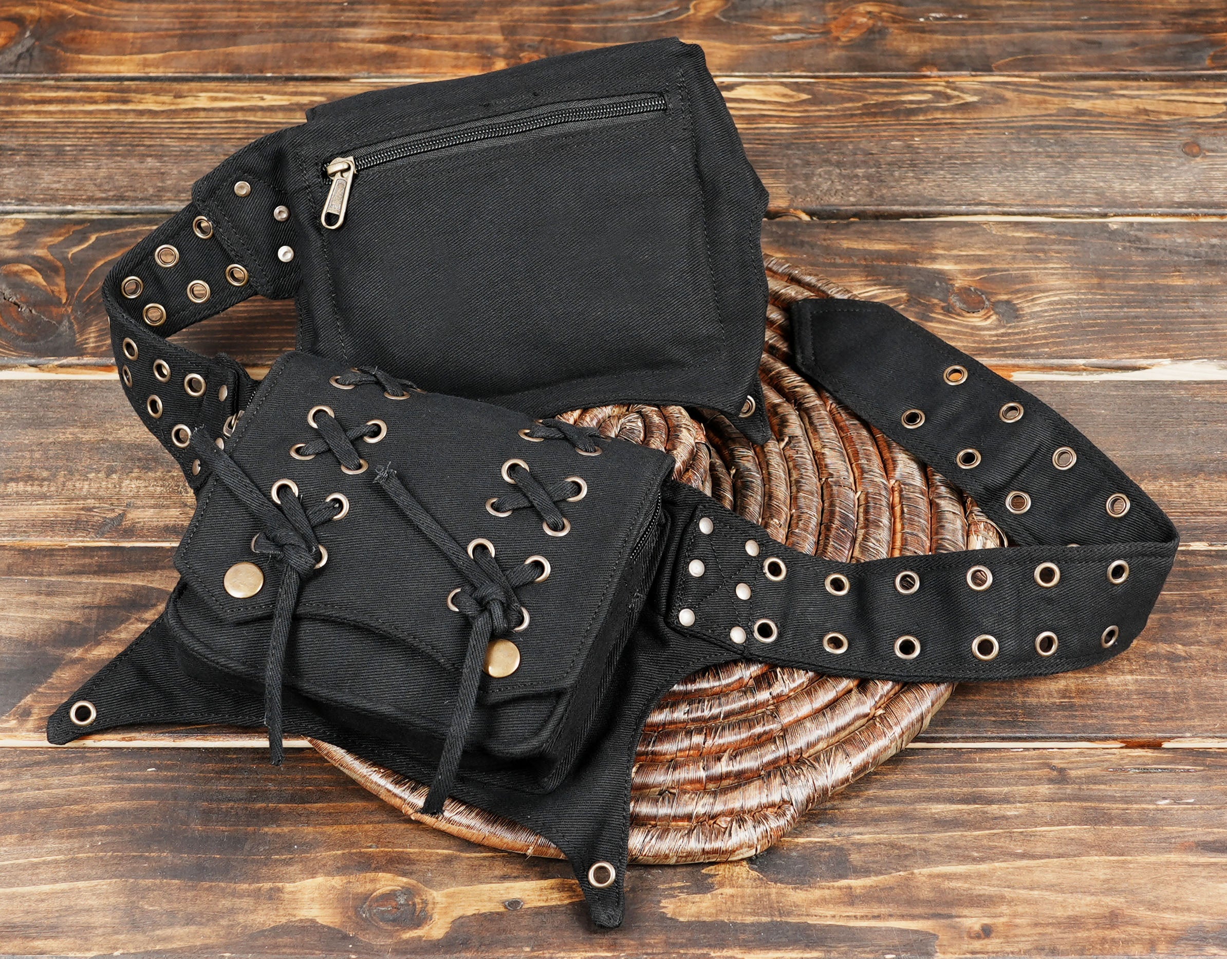 Durable cotton utility belt for festivals and travel