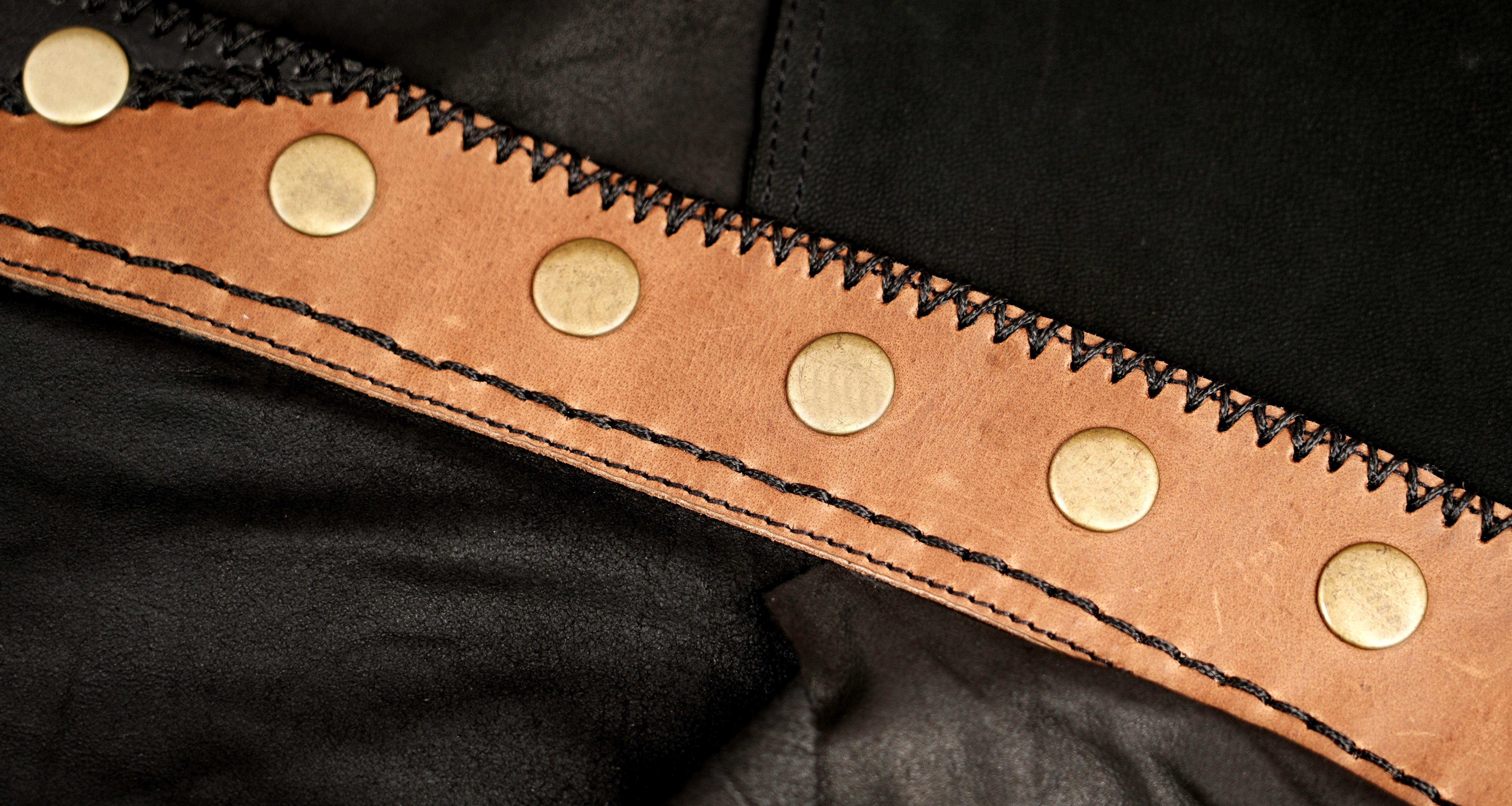 Handmade Leather Festival Skirt with Layered Panels and Bohemian Styling