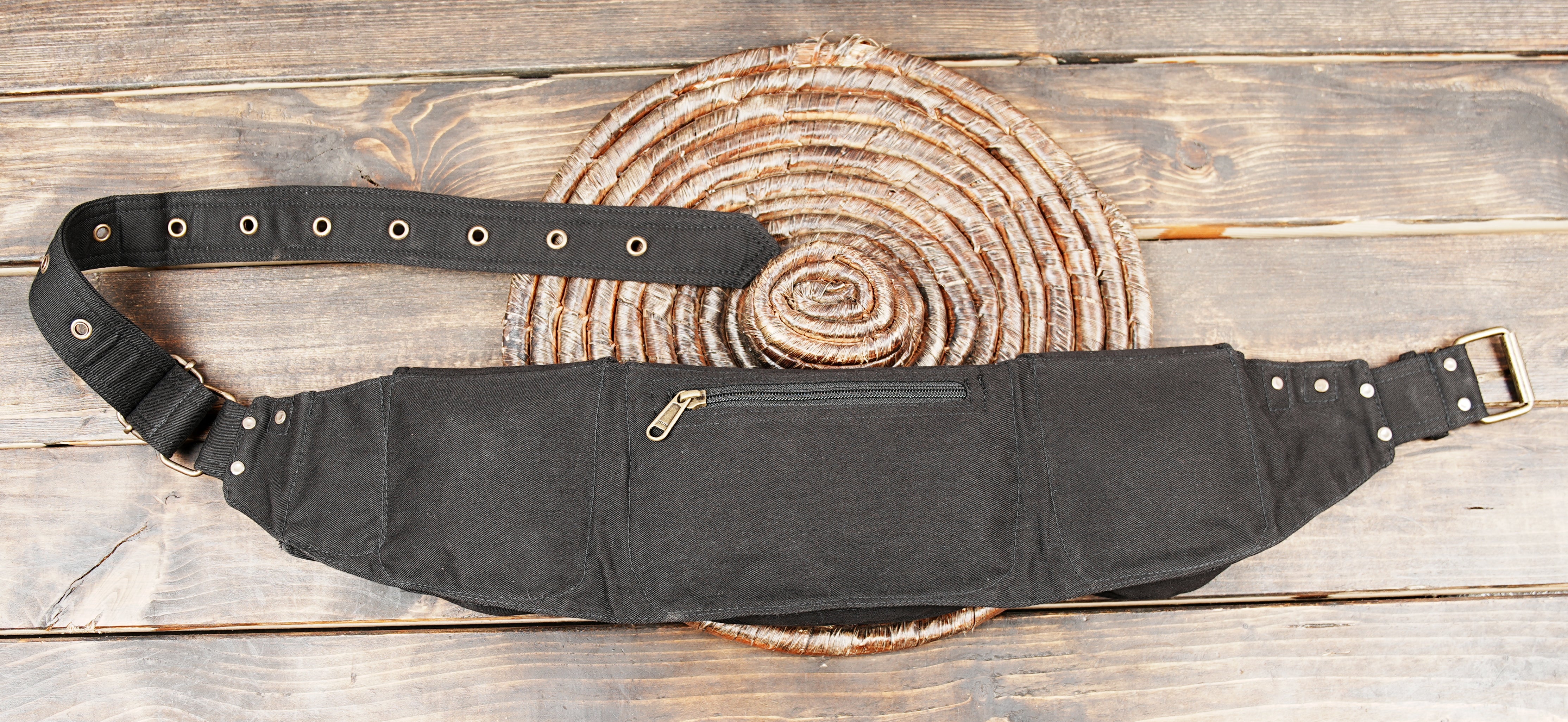 Multi-pocket hip pouch for travel, outdoor events, and festivals