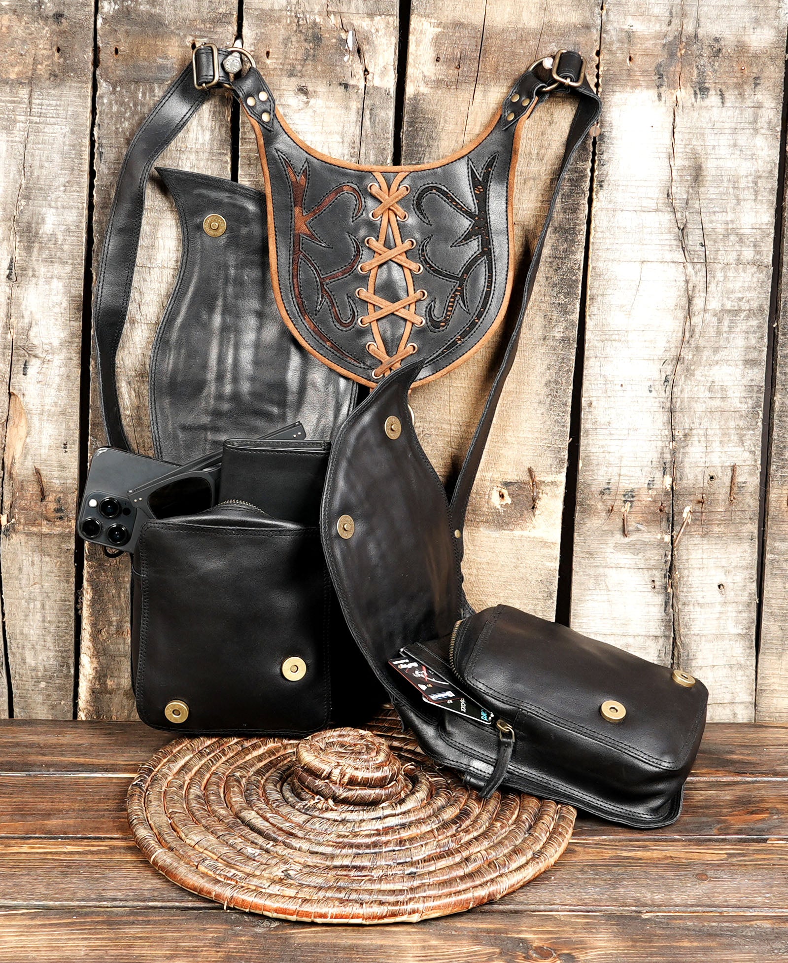 Strong rivets, adjustable straps, and durable stitching ensure long-lasting use and a comfortable fit.