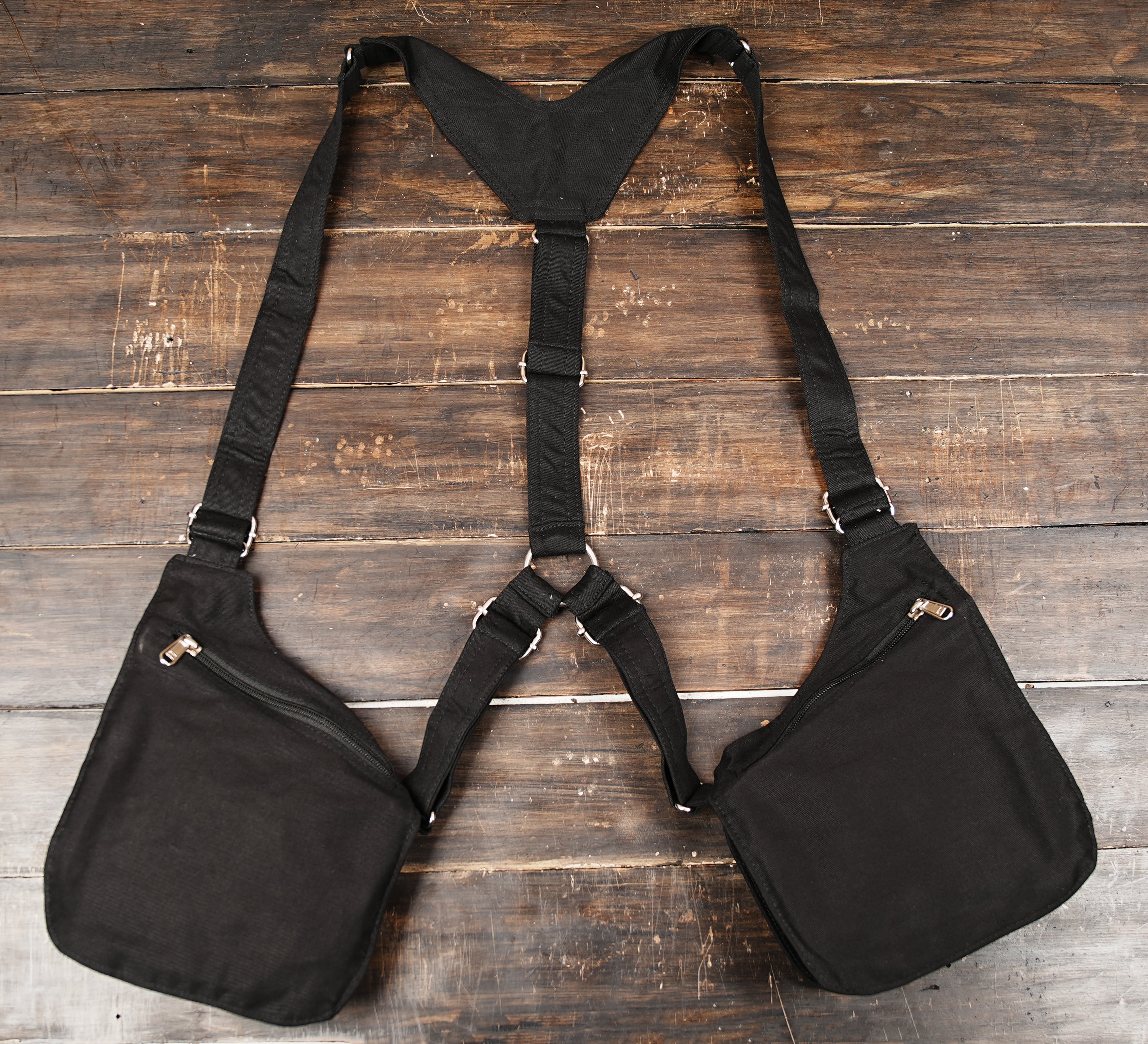 Functional cotton holster bag with adjustable buckles