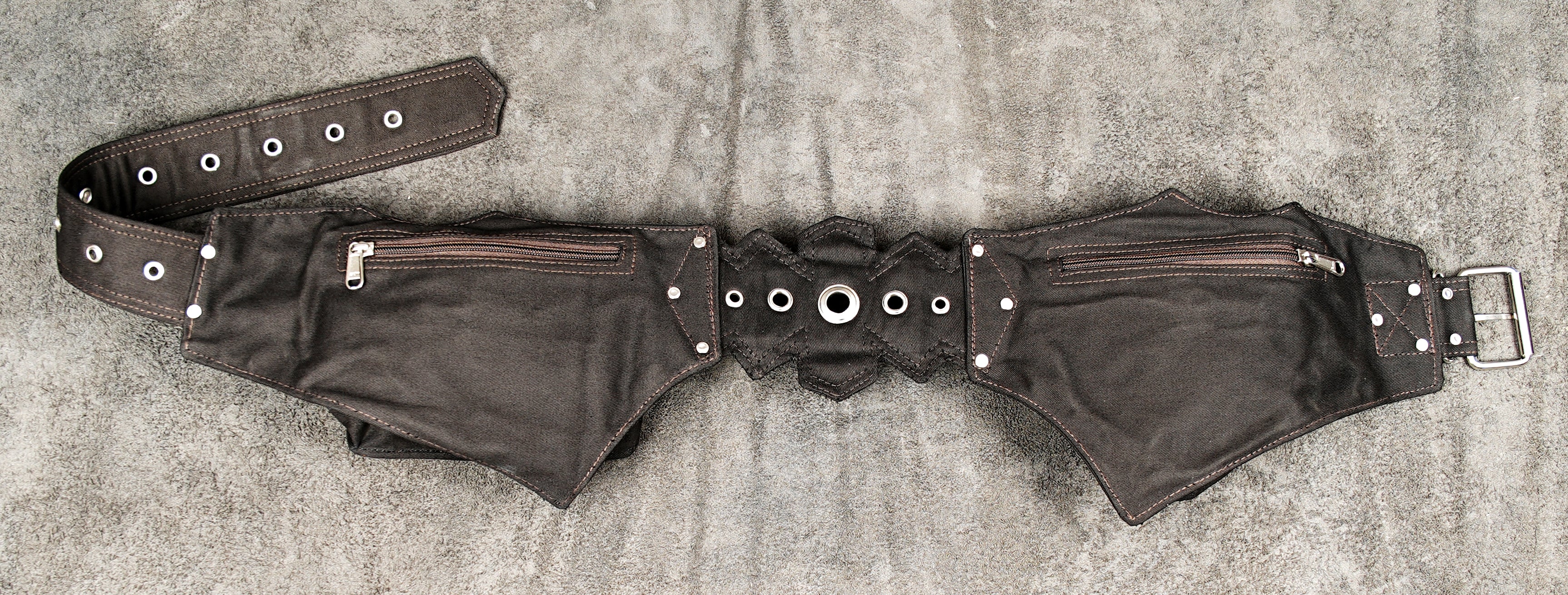 Festival utility belt with secure storage compartments