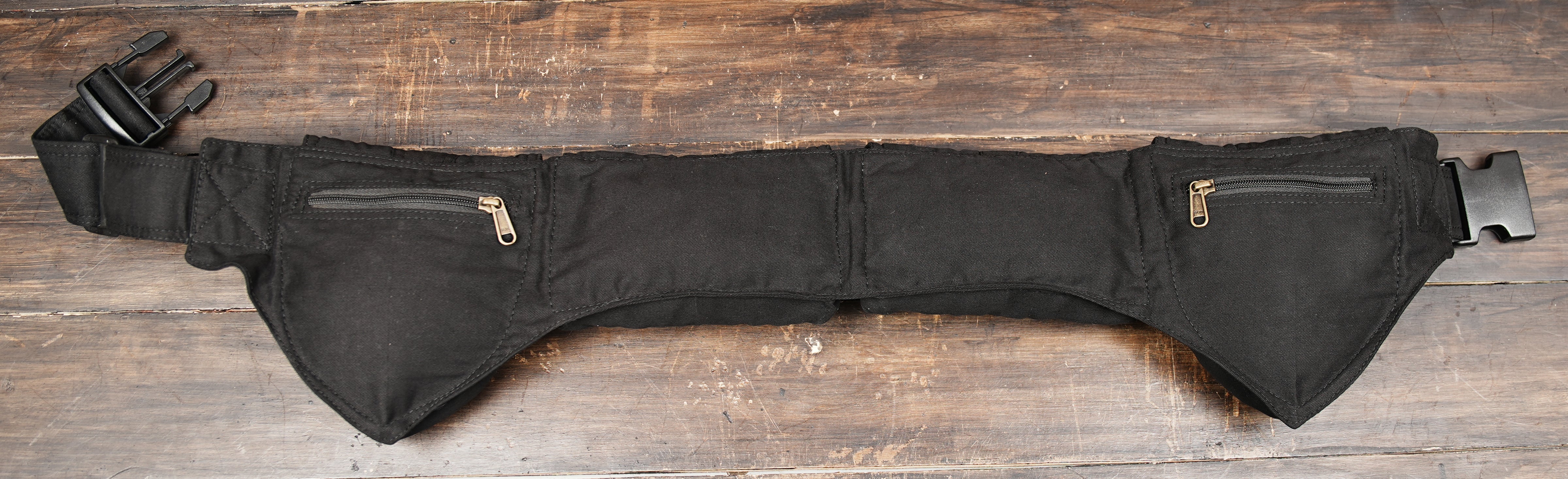 Waist pouch with multiple compartments