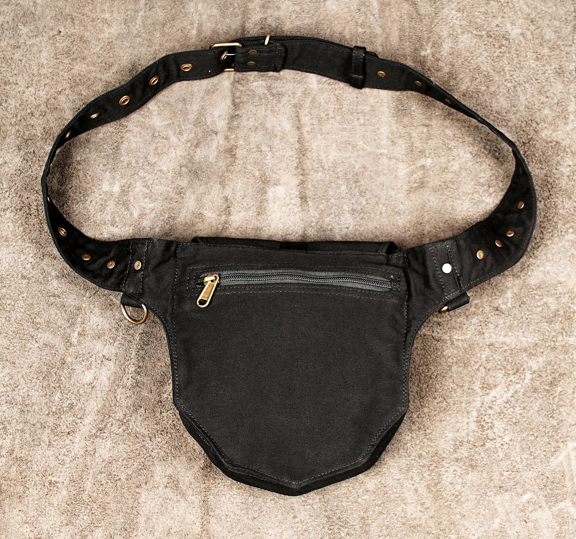 Black Utility Pouch with Shield Pocket