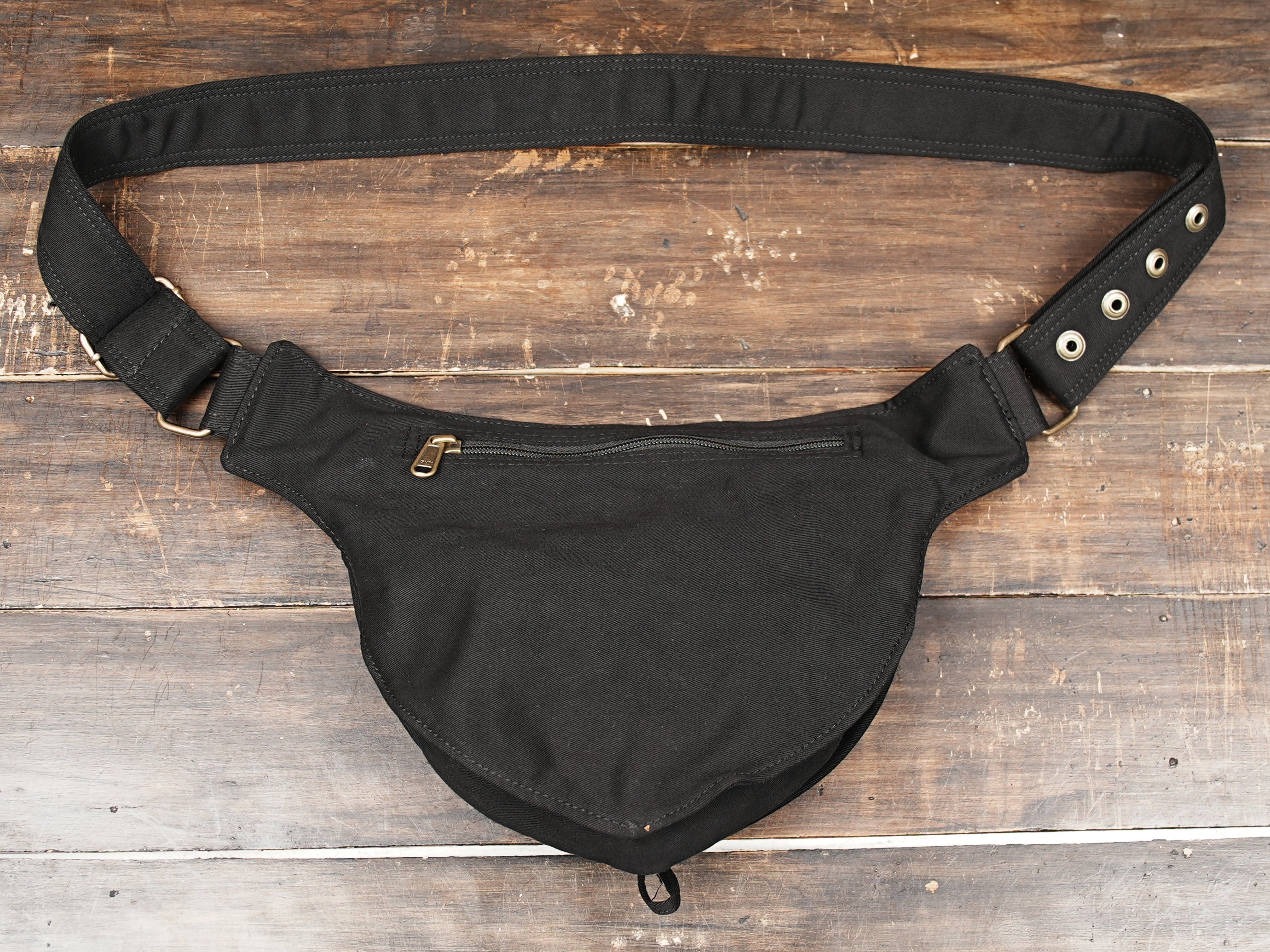 Corset-style waist bag with secure compartments