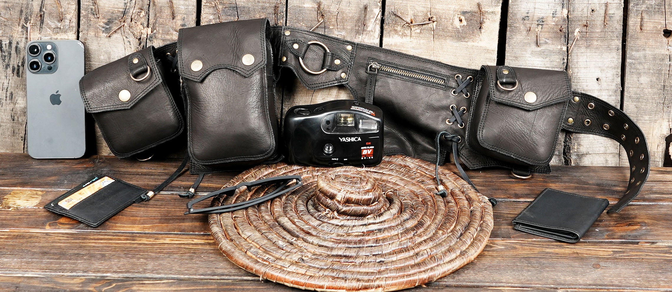 Buy Leatherbeltbag, Fringe Bag, Festival Fashion, Handmade Bag, Boho Style, Western Fashion, Waist belt with zipper 