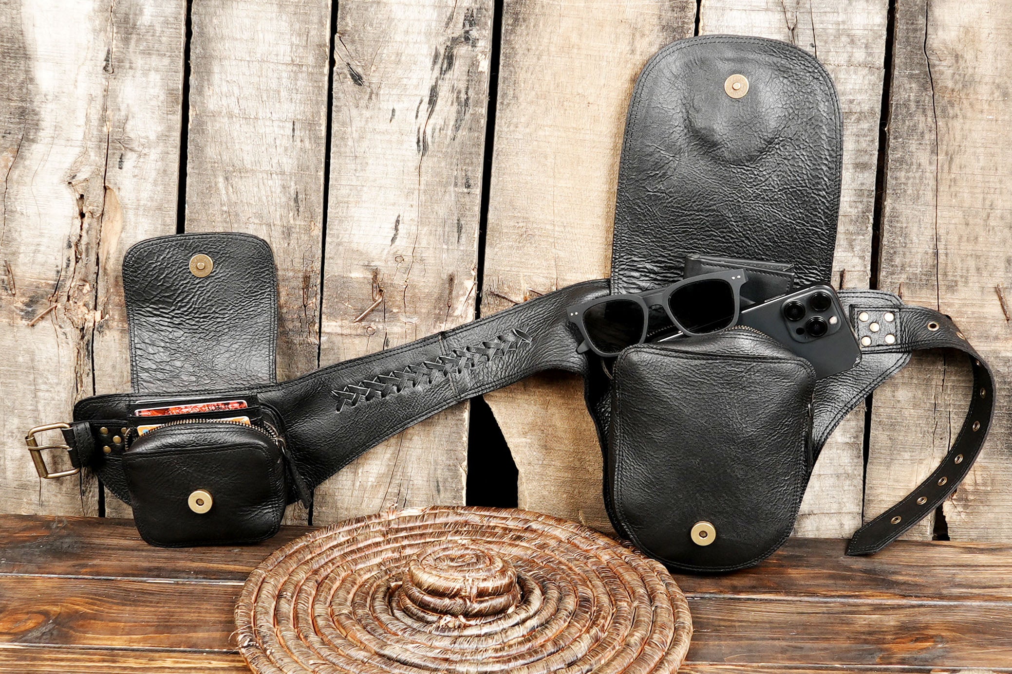 Boho Accessories: Hair Sticks, Pocket Belts, Bags 