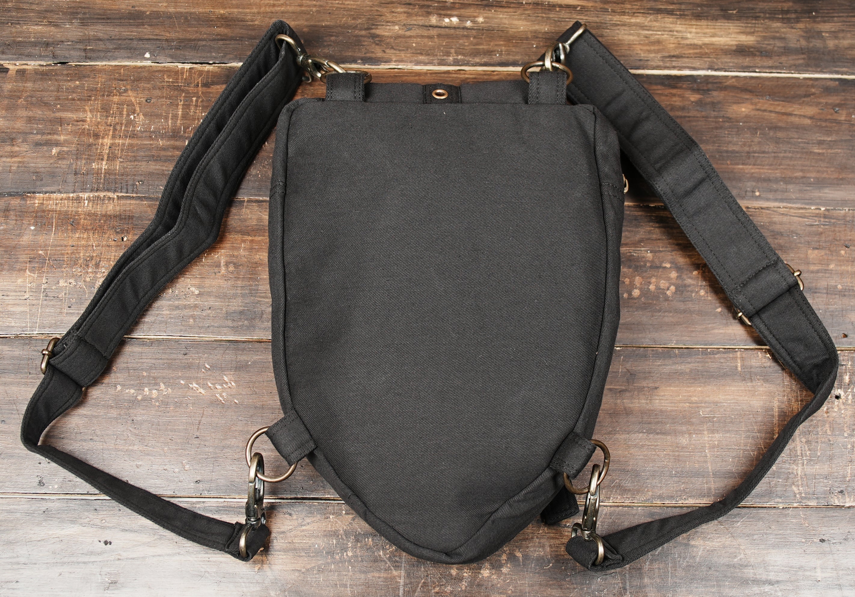 Eco-friendly cotton shoulder bag with secure buckle closure