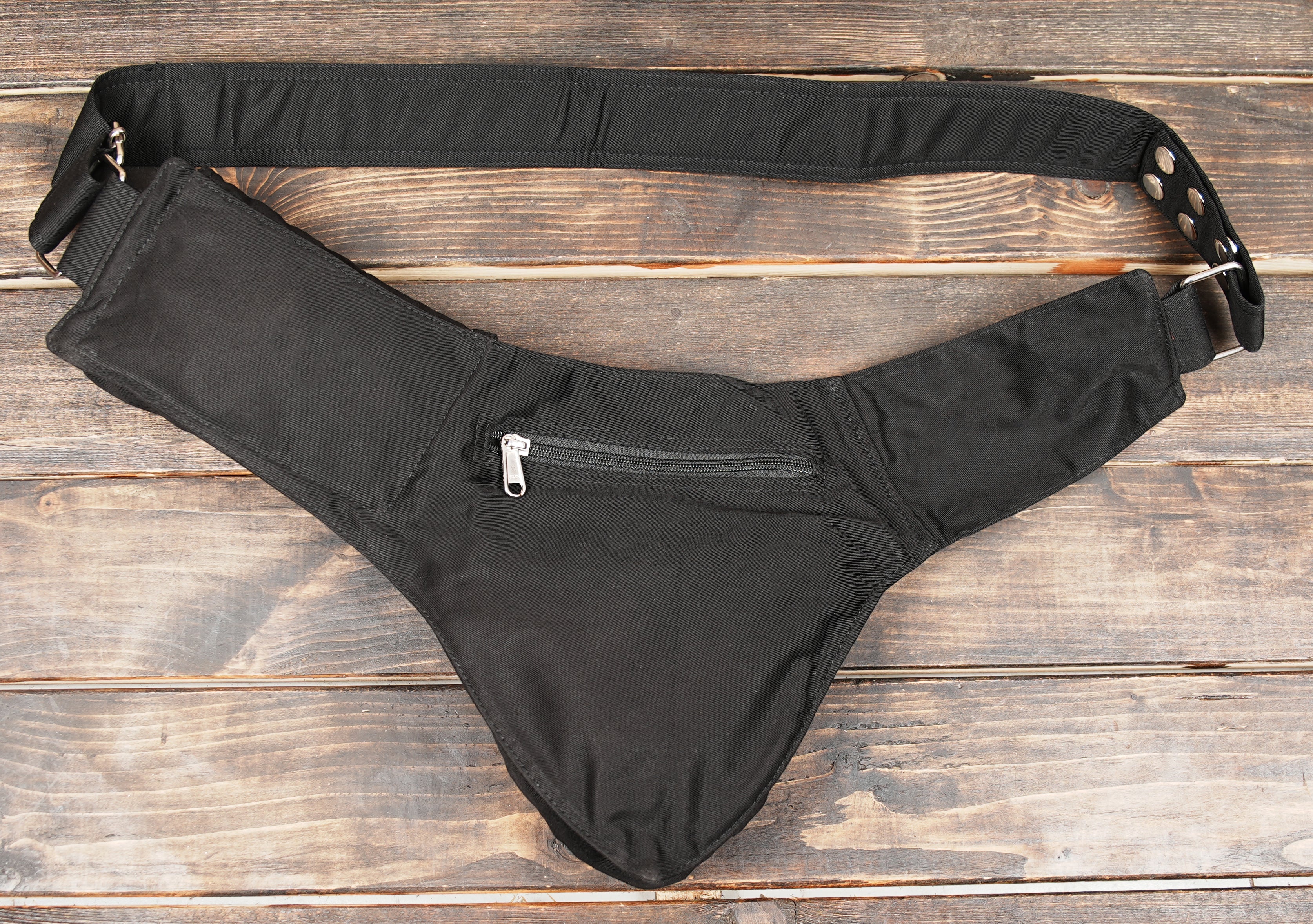 Black Cotton Waist Belt For Unisex (CTN-NS-WB-1012)