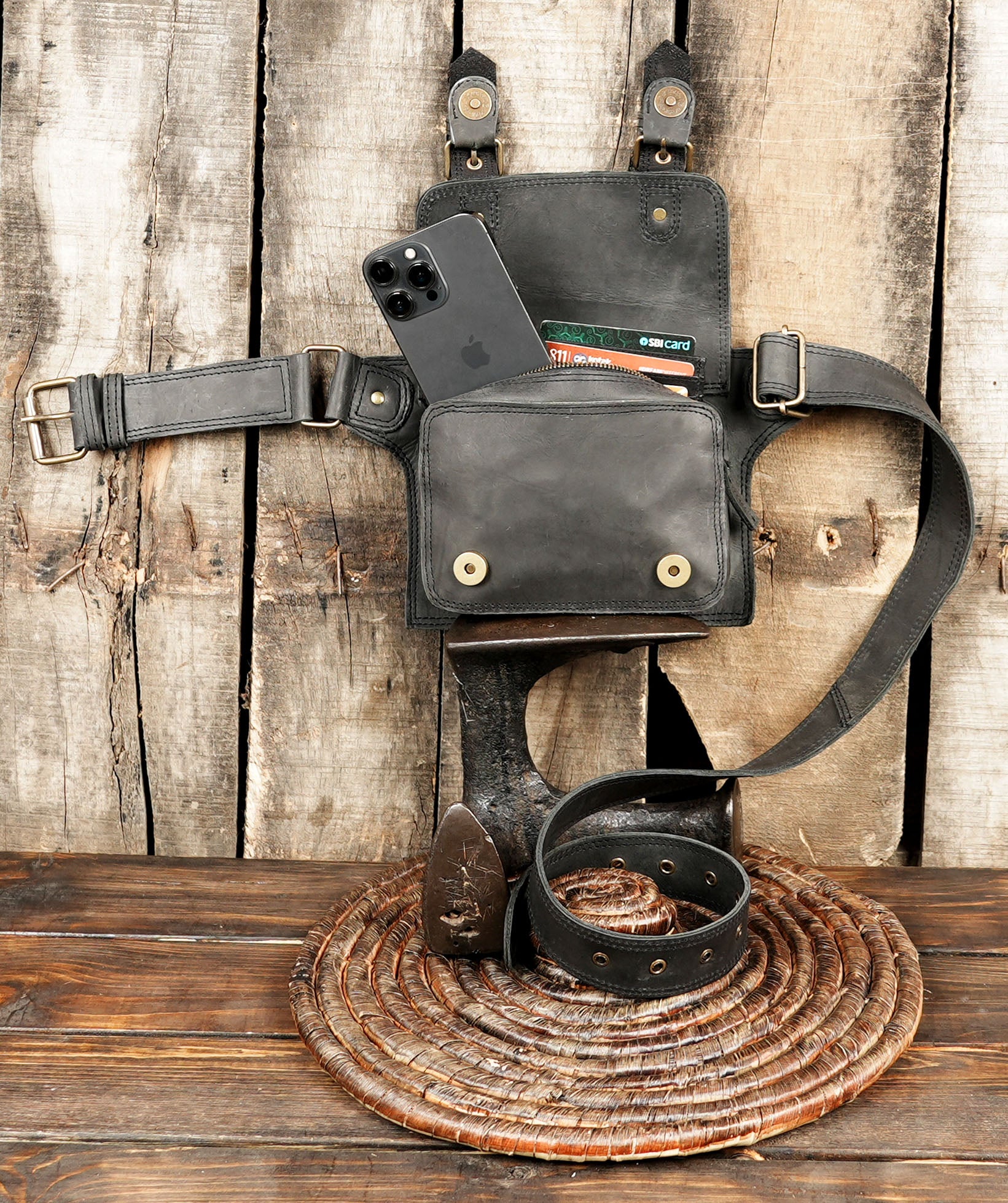 Steampunk Waist Bag Fanny Pack Thigh Holster Purse 
