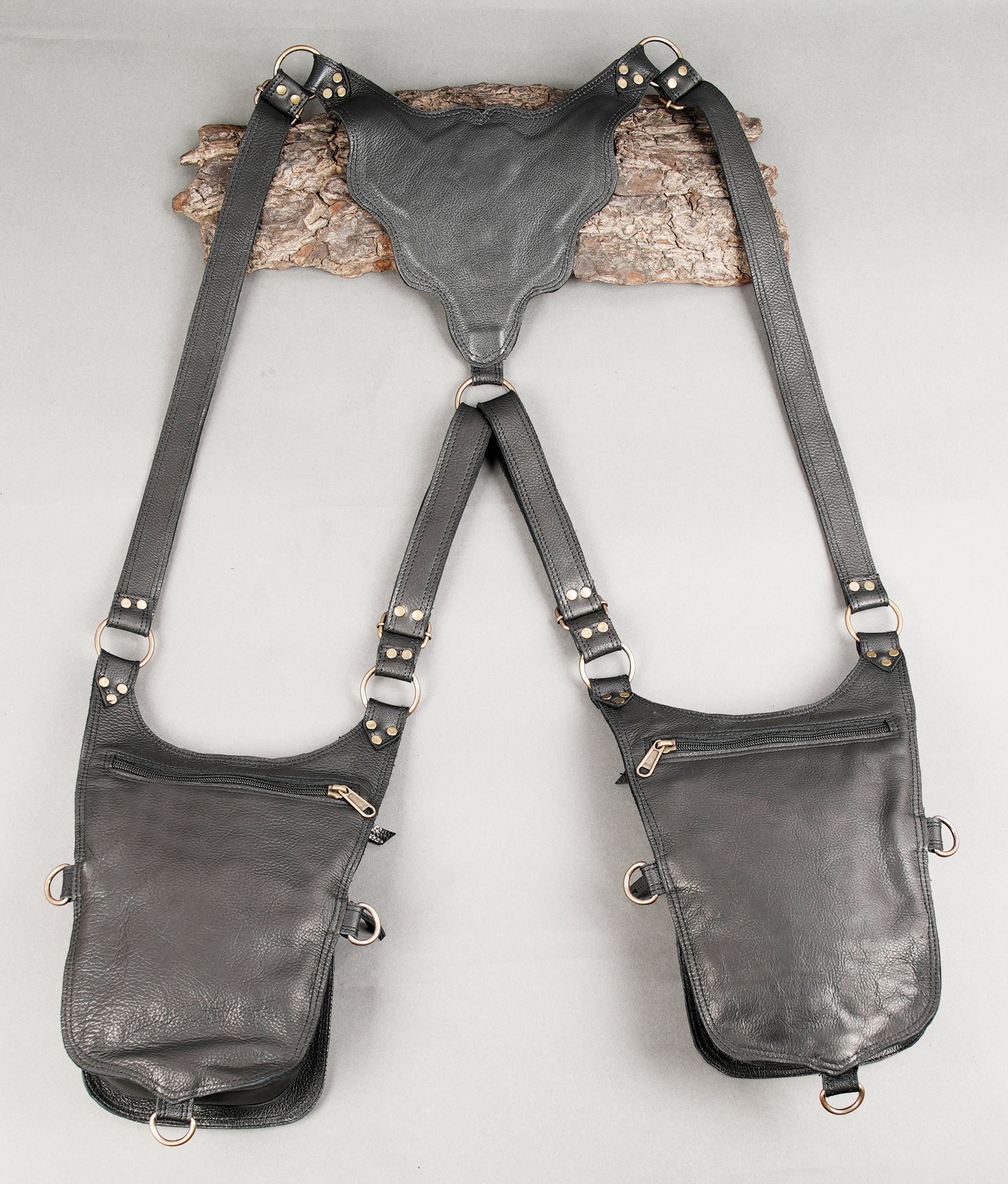 Practical leather utility holster for outdoor adventures.