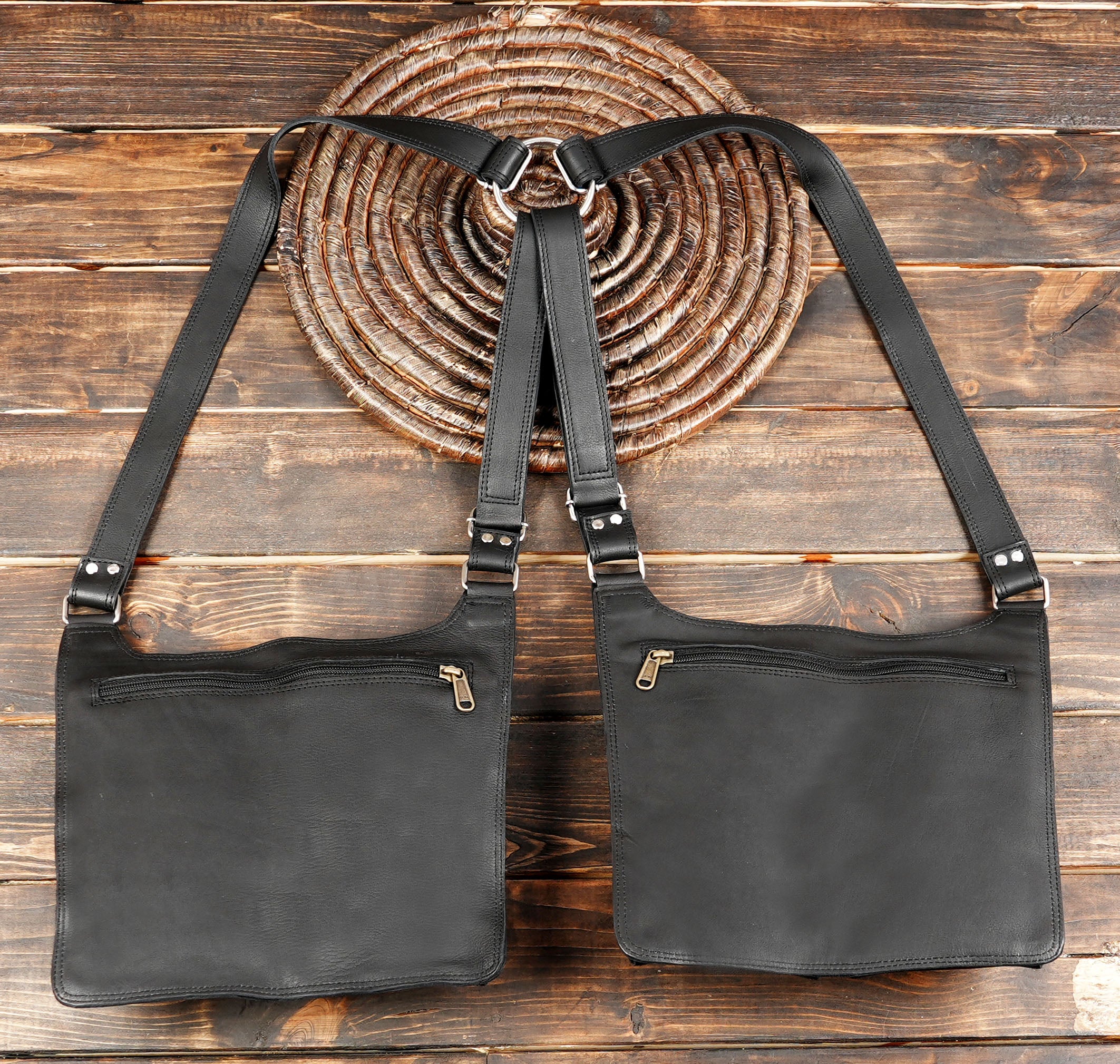 leather holster featuring reinforced stitching