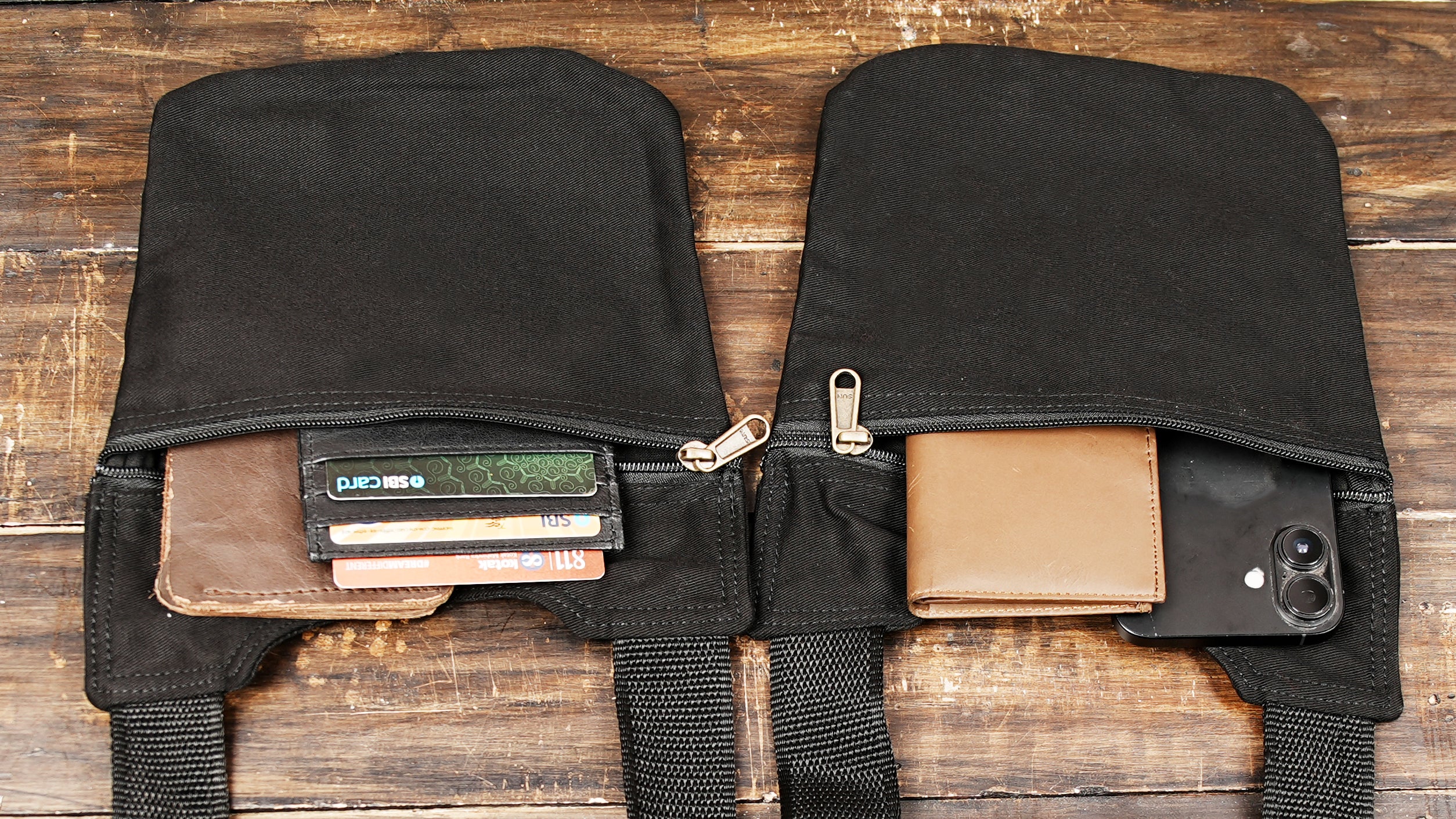 Minimalist cotton chest pouch with practical storage design