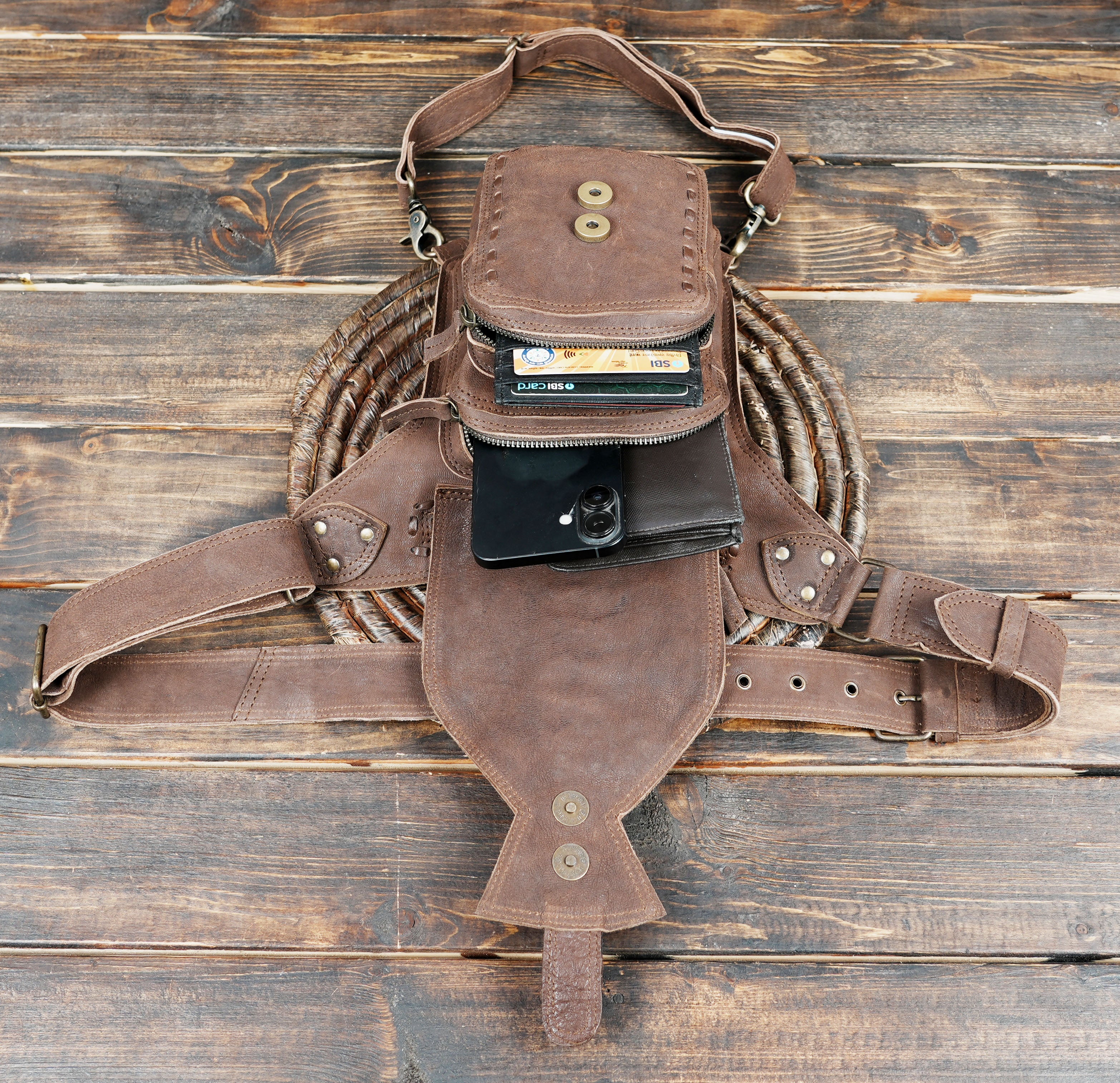 Strong stitching and durable hardware make this utility belt reliable for everyday wear and adventurous events.