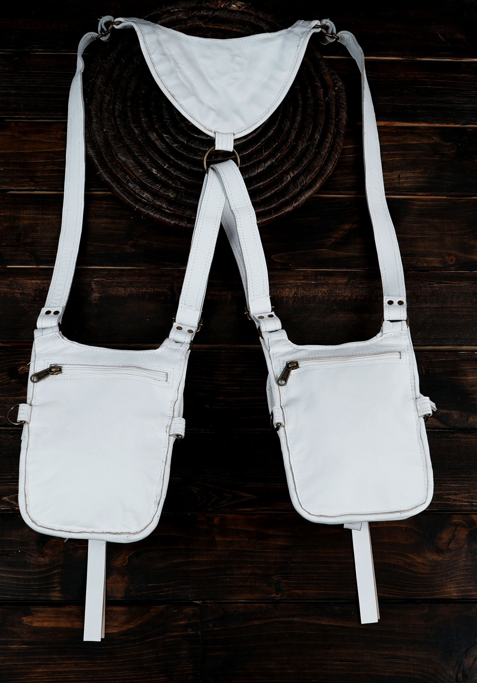 leather holster with laborite gems stone