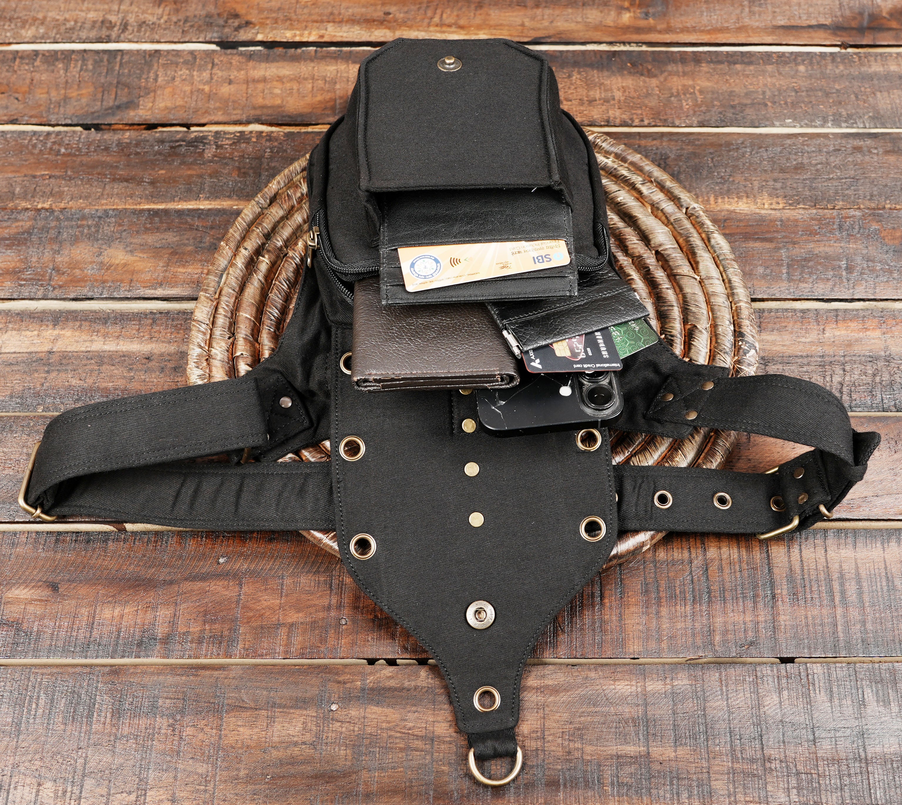 Handmade Cotton Waist Belt with Pockets – Festival, Cosplay & Travel Wear (CTN/AB/WB/1042)