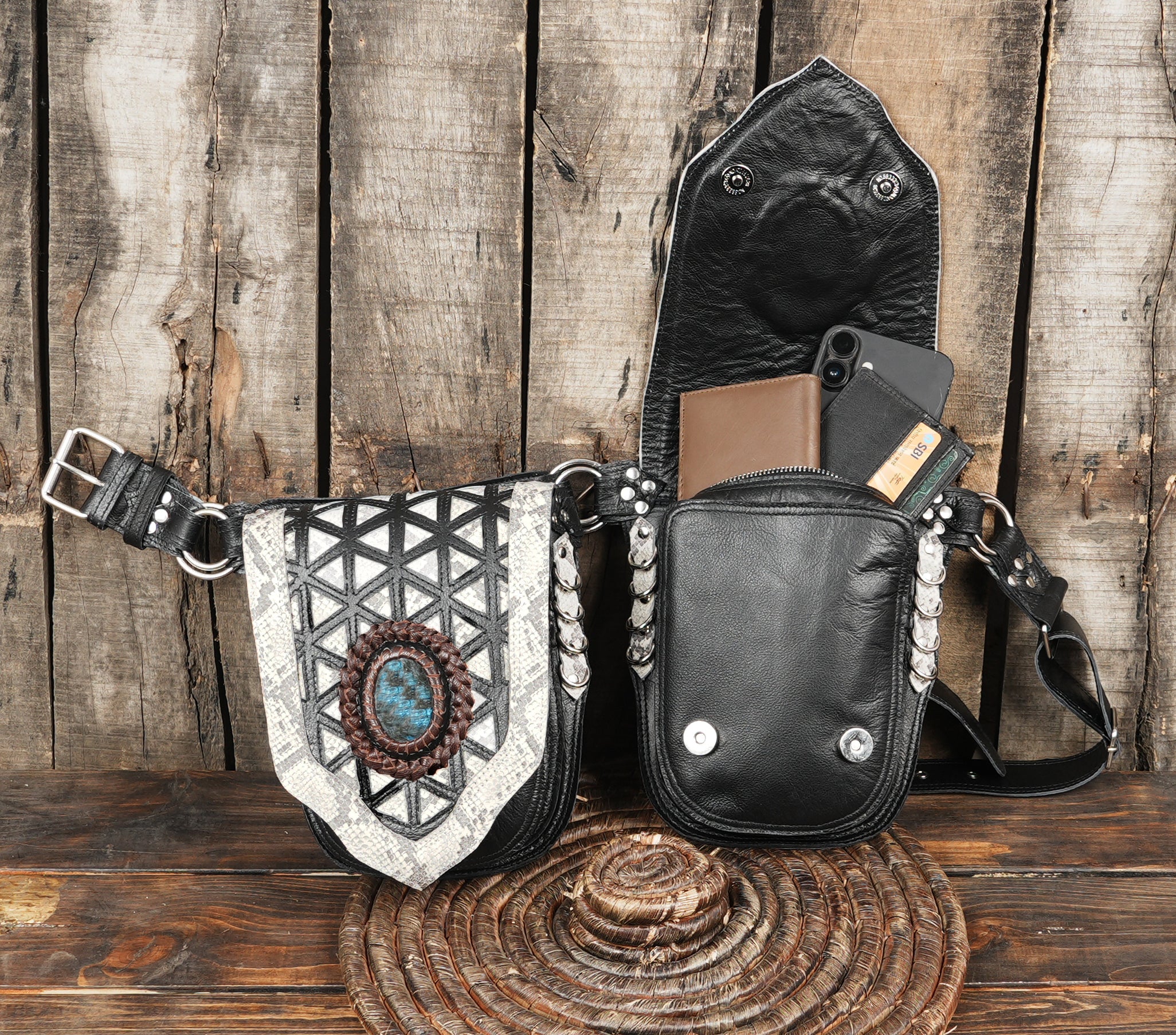 Gypsy Style Leather Utility Belt for Outdoor Fashion