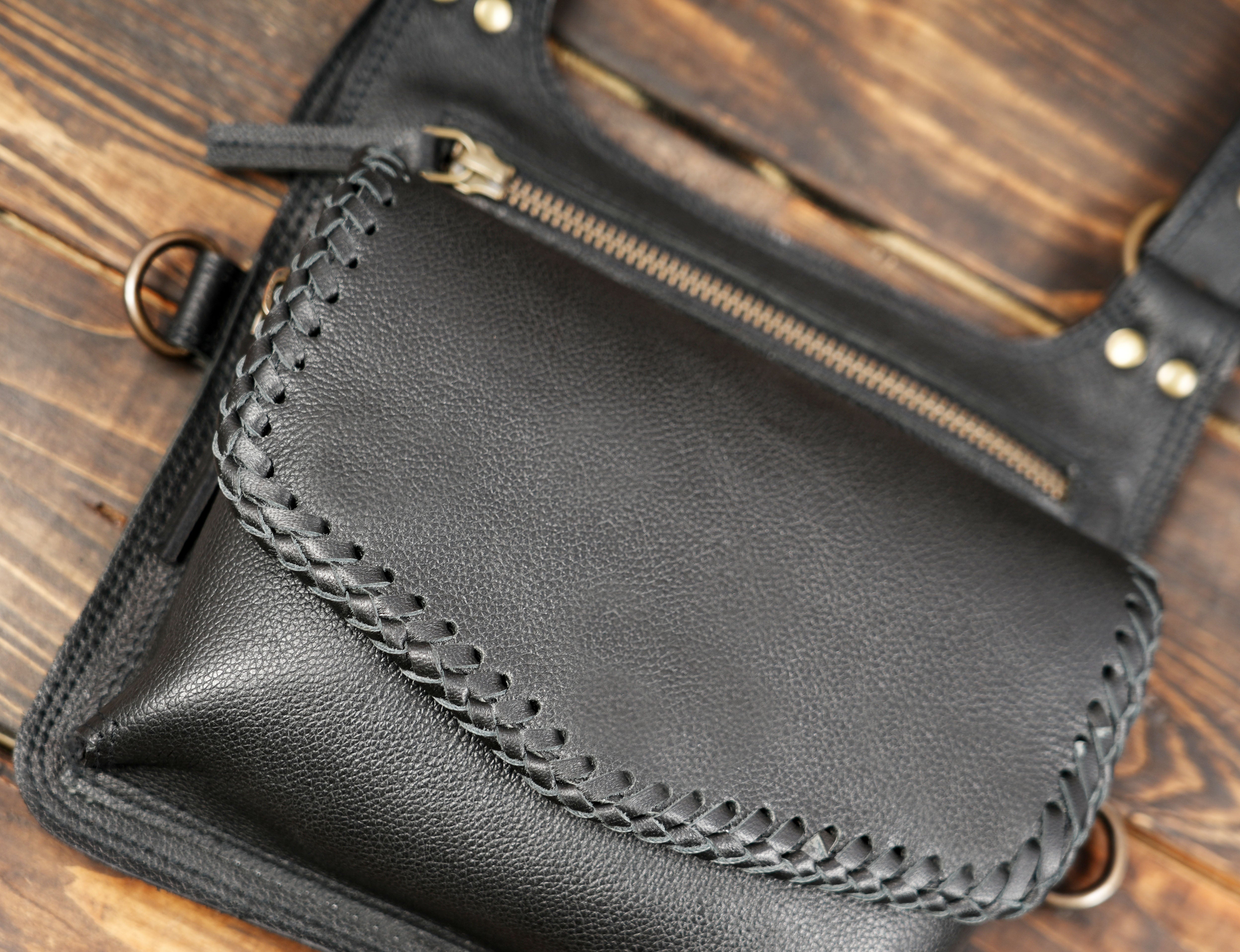 black DOUBLE Holster Bag | Made to Order