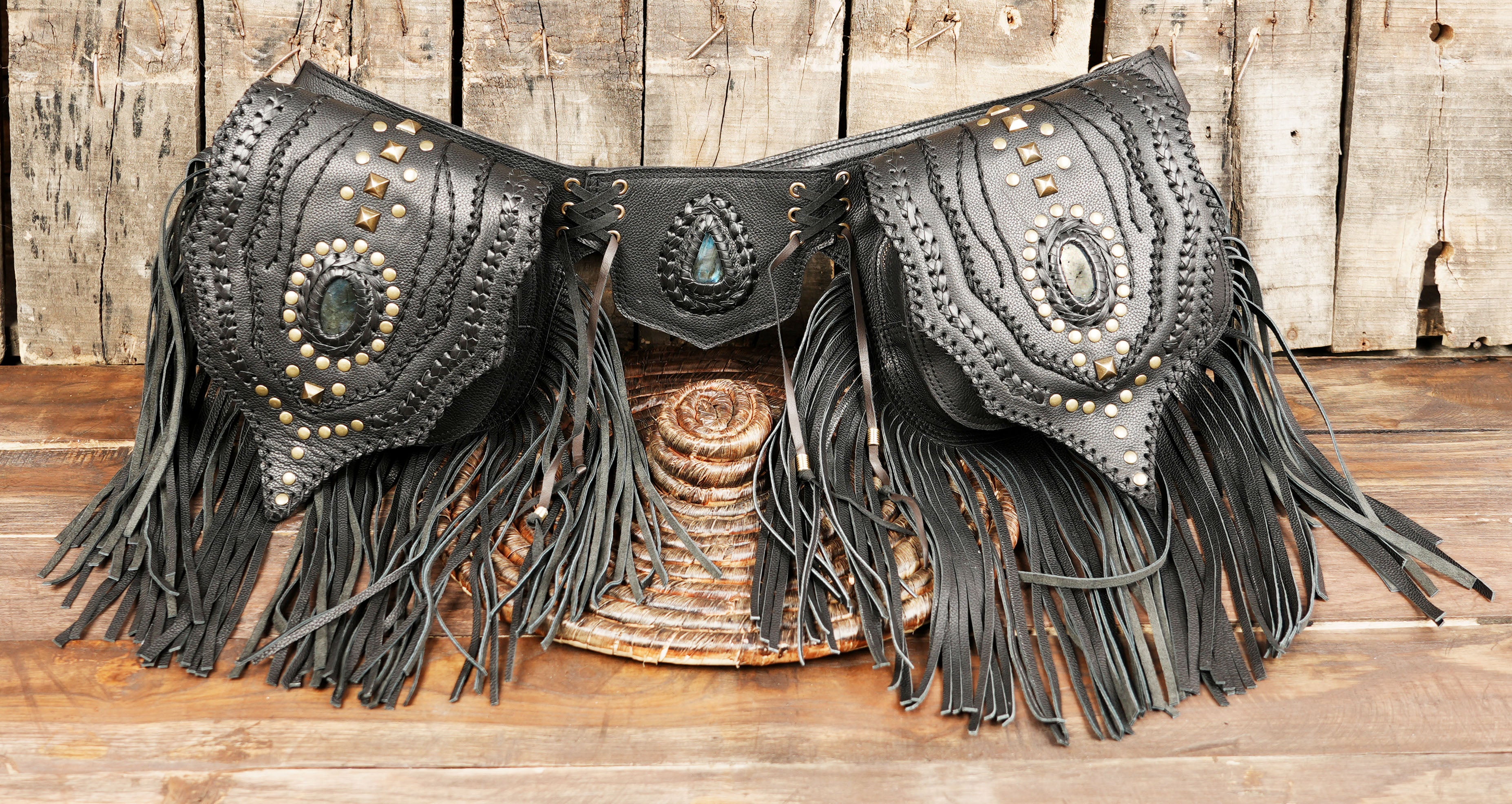 Fringe belt bag, Fringe fanny pack, Burgundy belt bag, Leather waist bag fringe