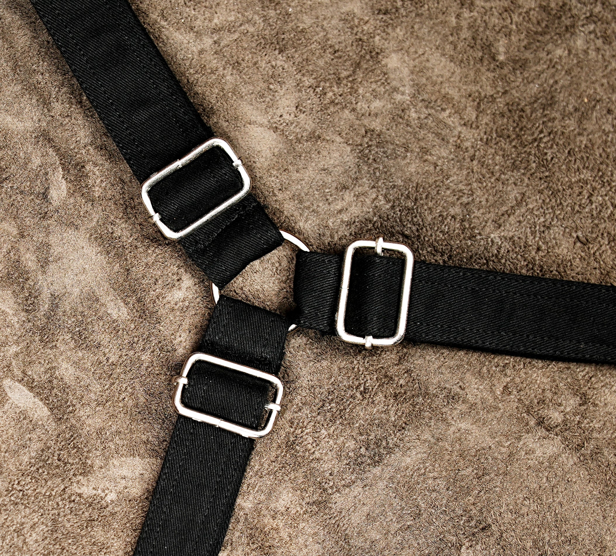 Cotton utility harness bag with zip pockets for festivals and travel