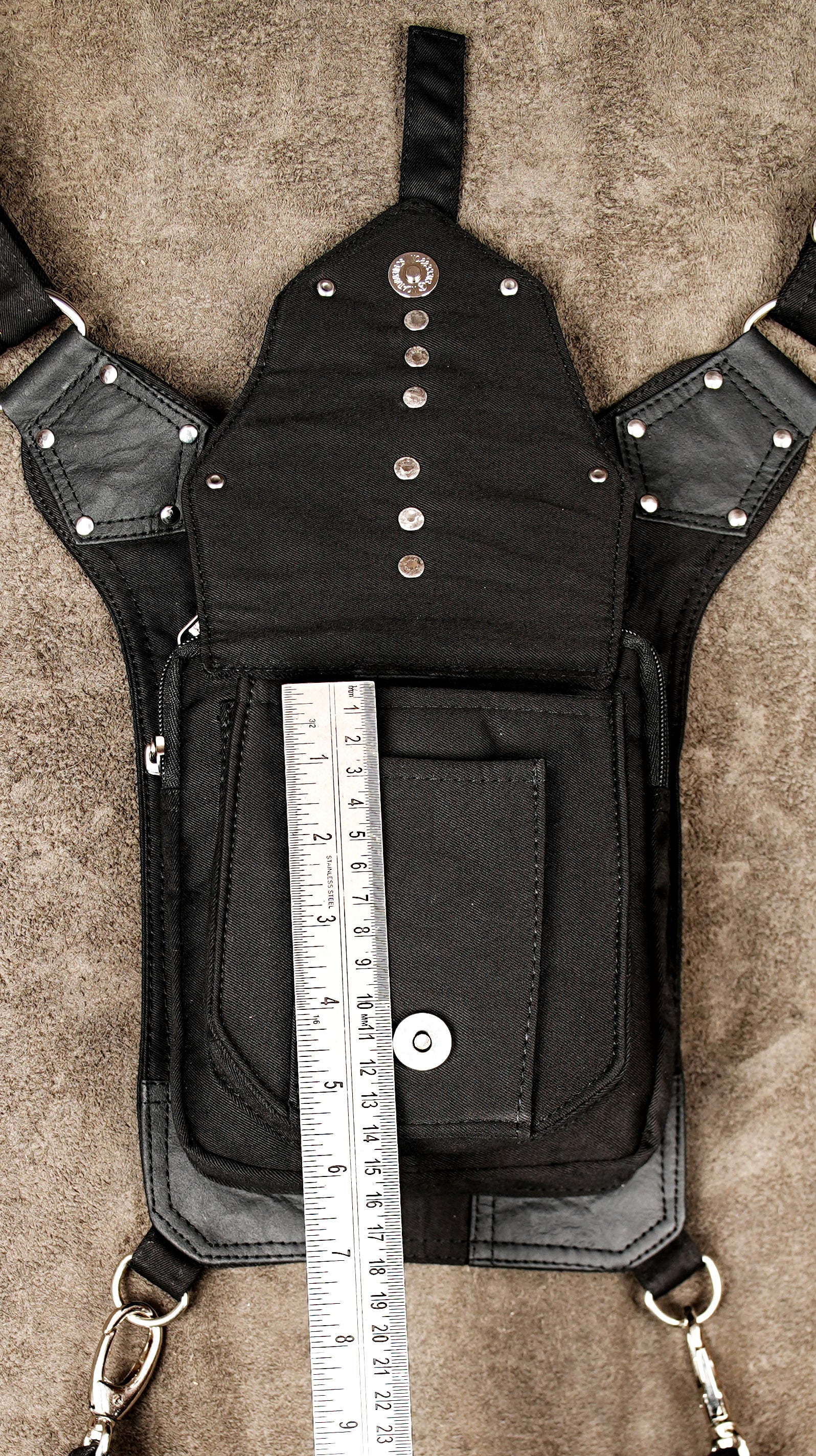 Lightweight cotton utility belt bag with detachable leg strap