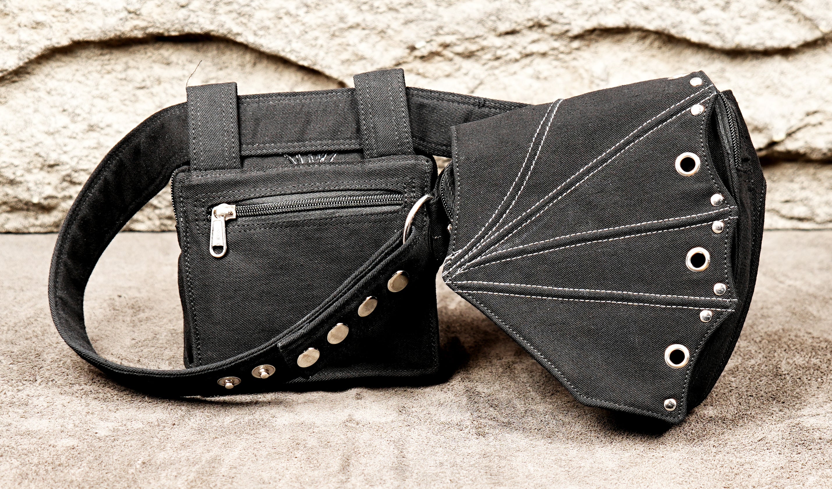 Silver hardware fanny pack, unisex style