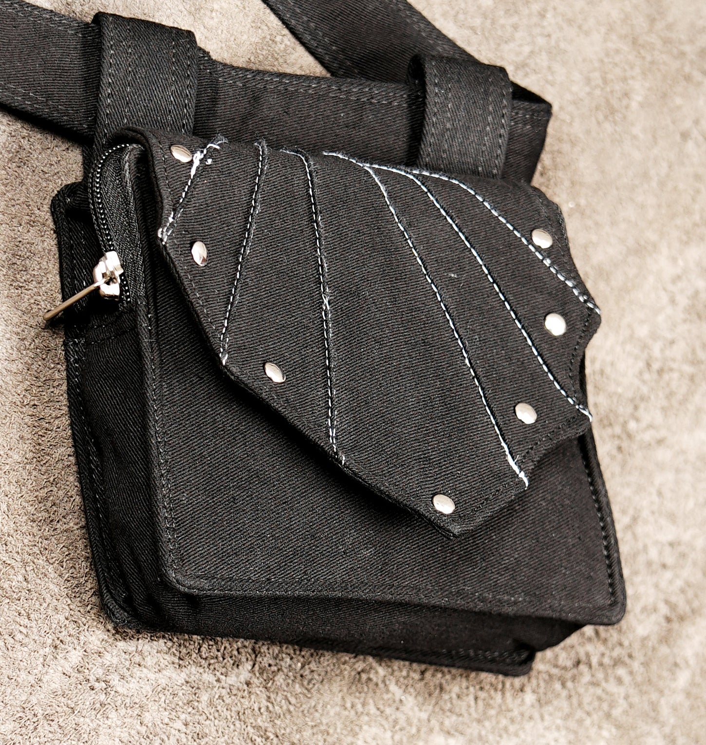 Festival fanny pack with nickel silver hardware