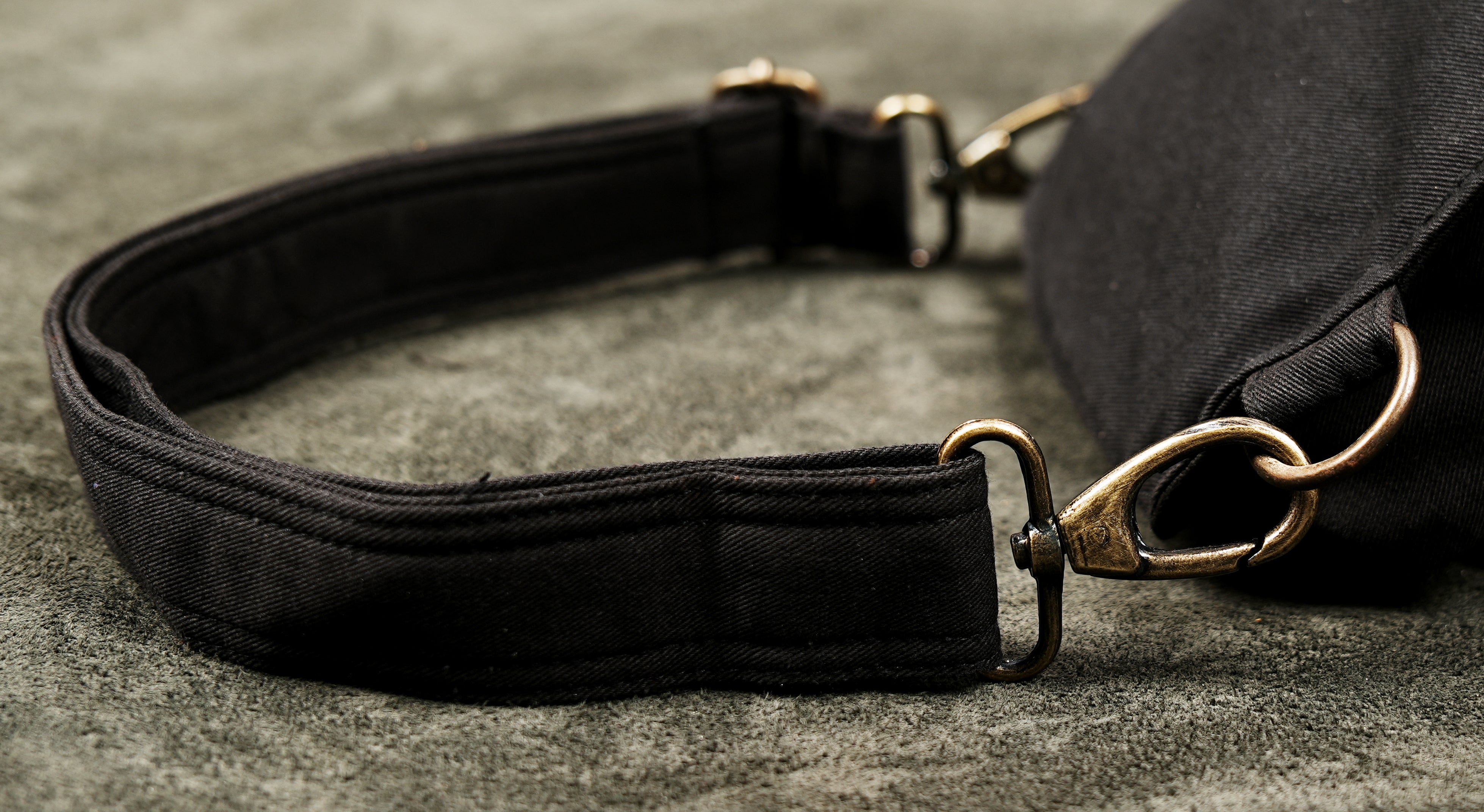 Black cotton thigh bag for burning man and rave festivals