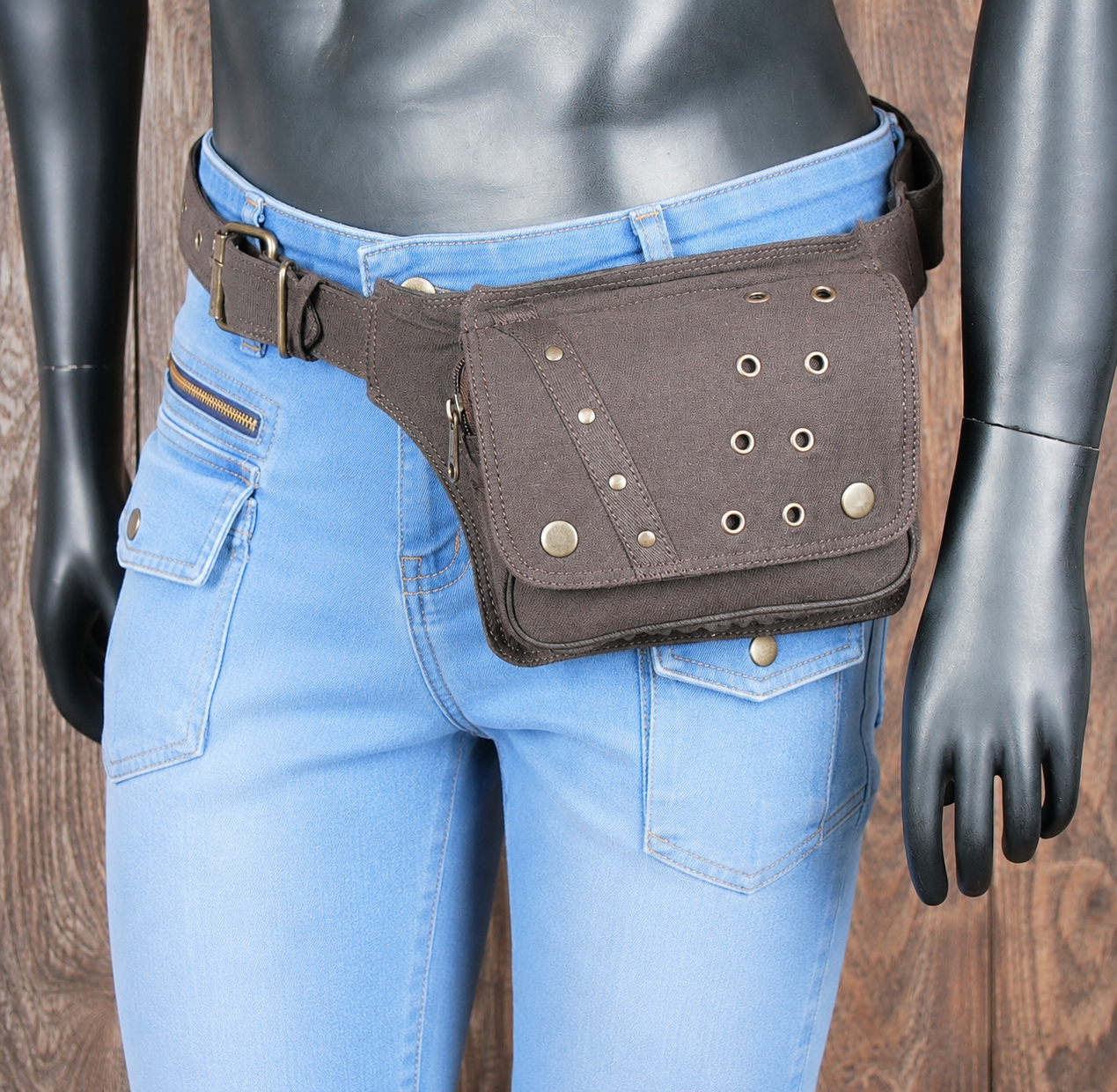Cotton utility belt pack with adjustable fit and artisan craftsmanship