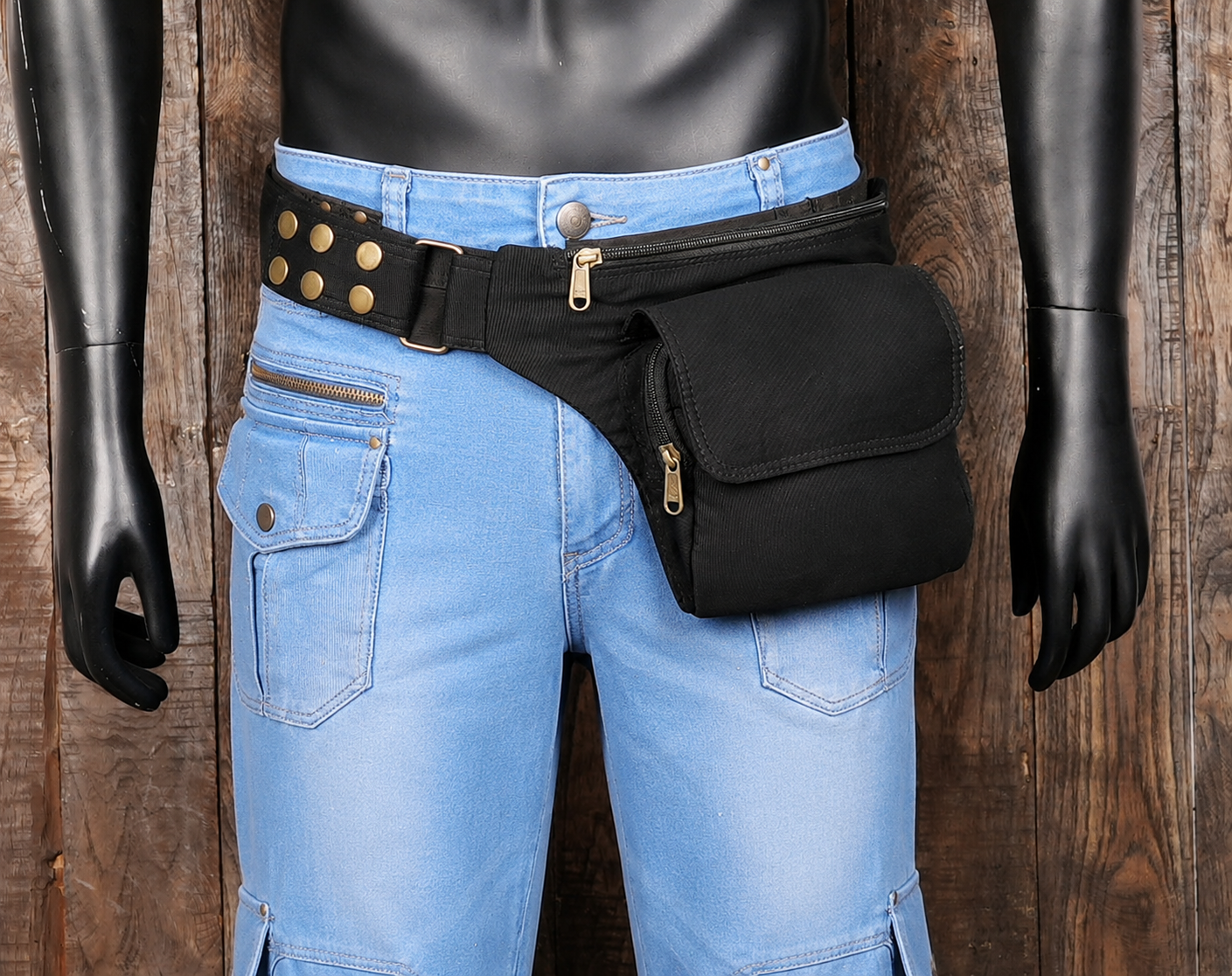 Handmade Belt Bag with Front Flap Pocket and Travel Storage Design