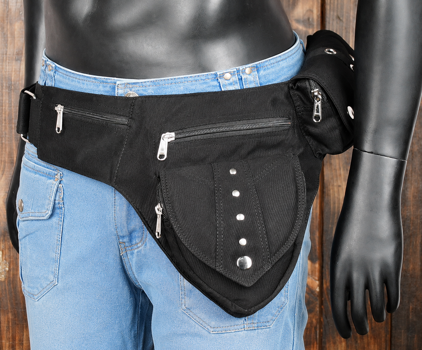 Everyday carry waist bag with secure zip storage compartments