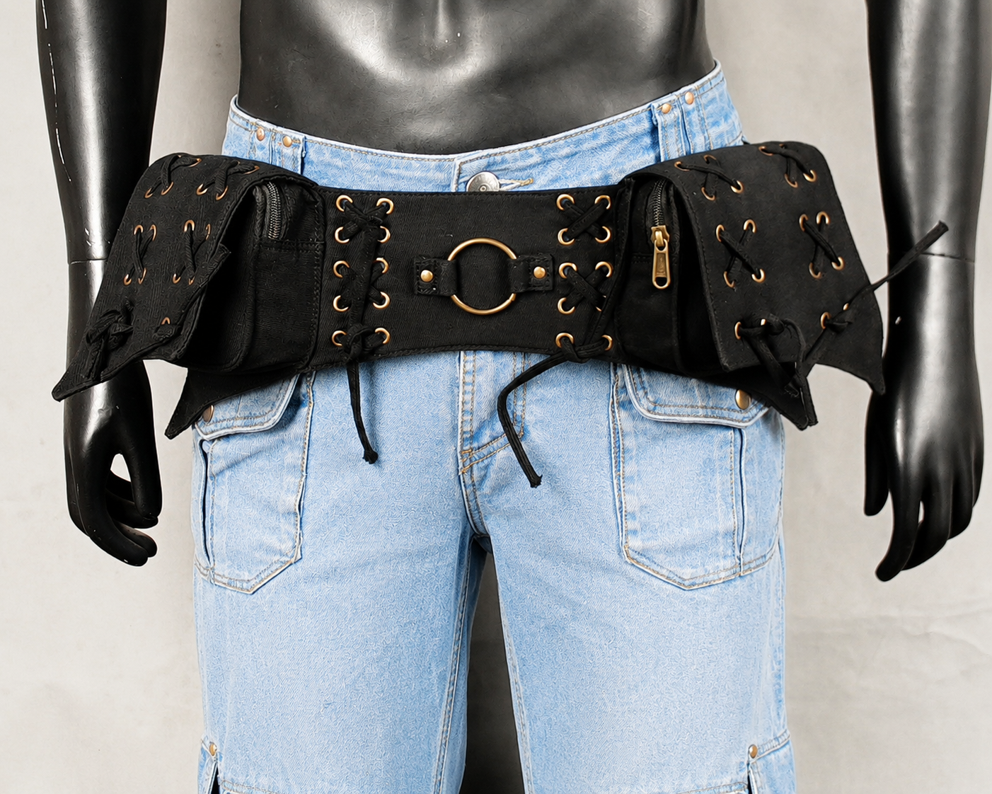 Unisex cotton utility pouch for streetwear fashion