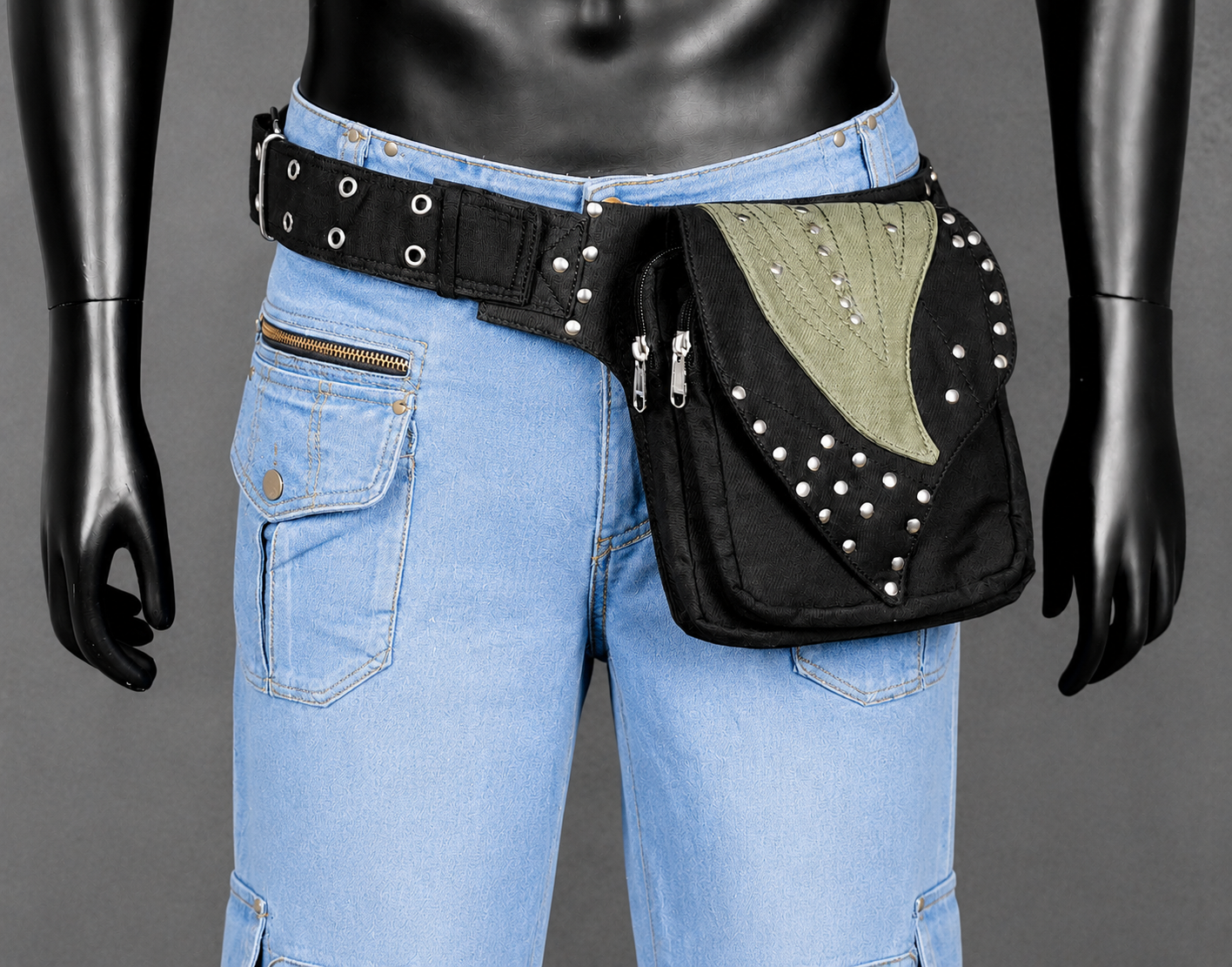 Unisex cotton hip pack with secure storage for travel and daily essentials