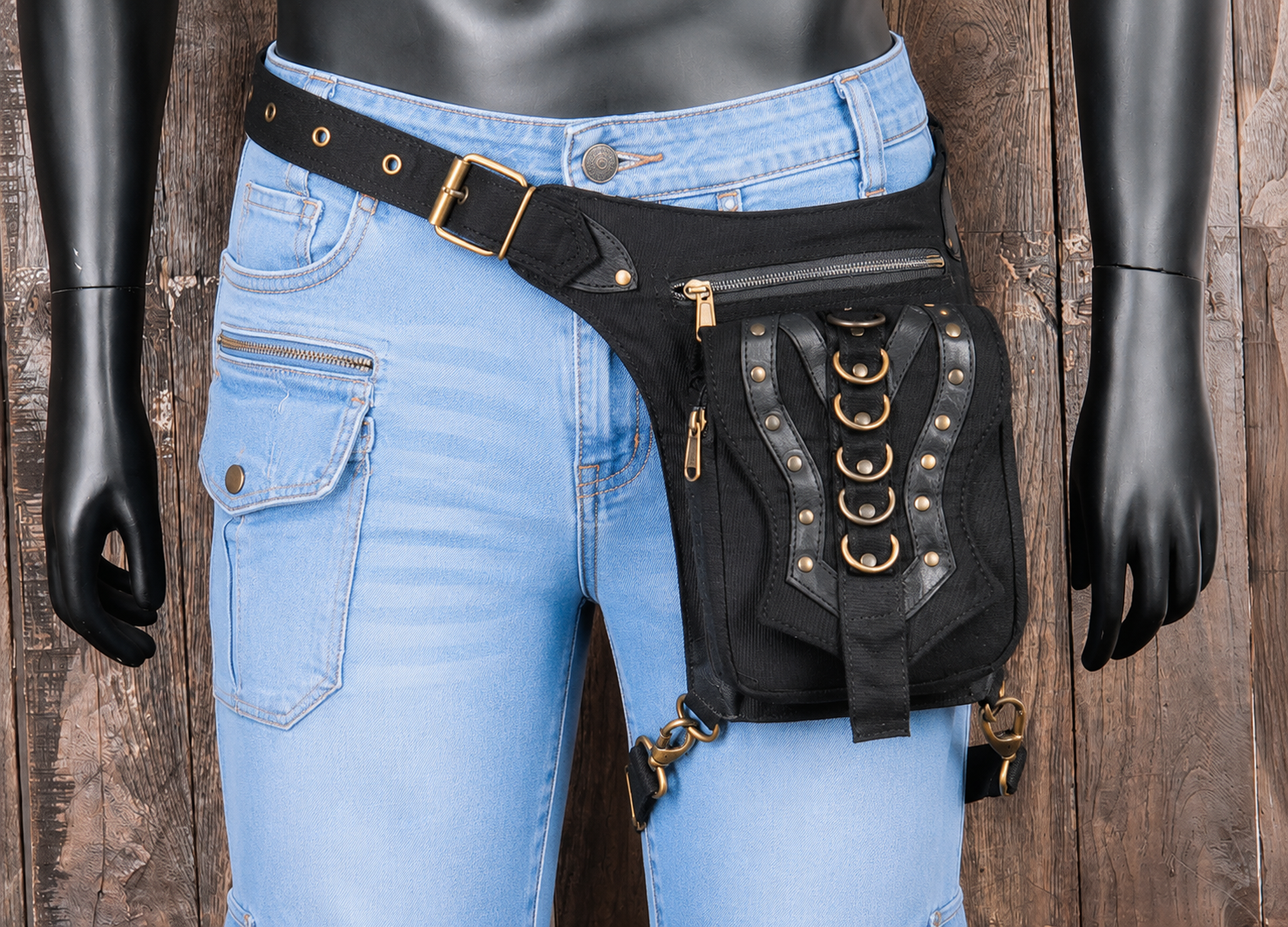Cotton waist organizer bag for travel, concerts, and outdoor events