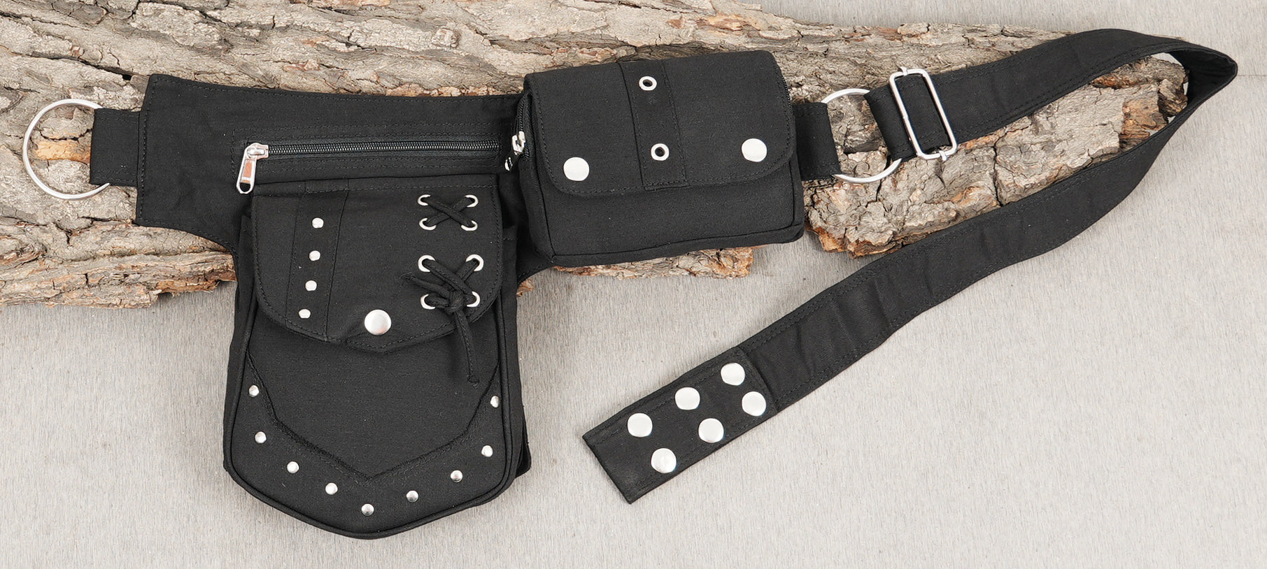 Premium cotton utility bumbag fanny pack with diverse storage options.