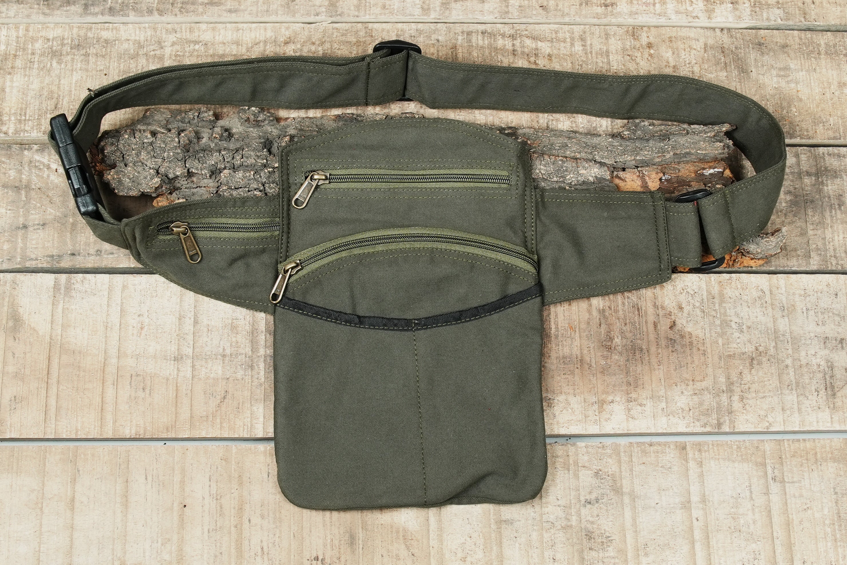 Rugged black hip belt for hands-free daily carry