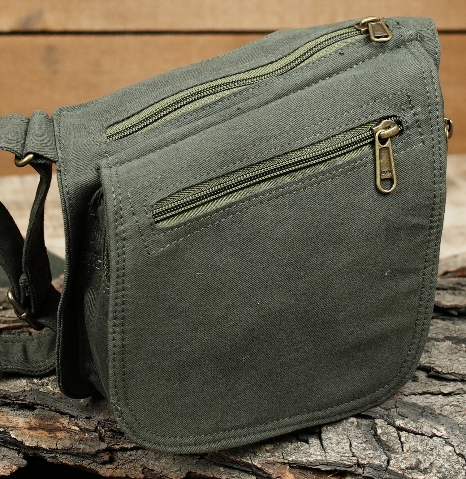 Handmade gothic utility chest rig and dual pouch vest for festival goers