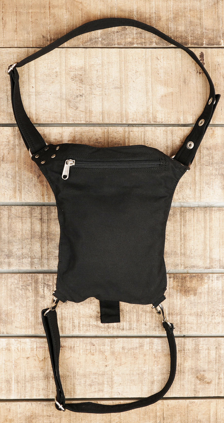 Cyberpunk style adjustable waist and thigh strap pack