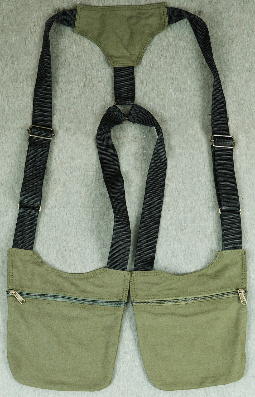 Adjustable black cotton holster for festivals and travel