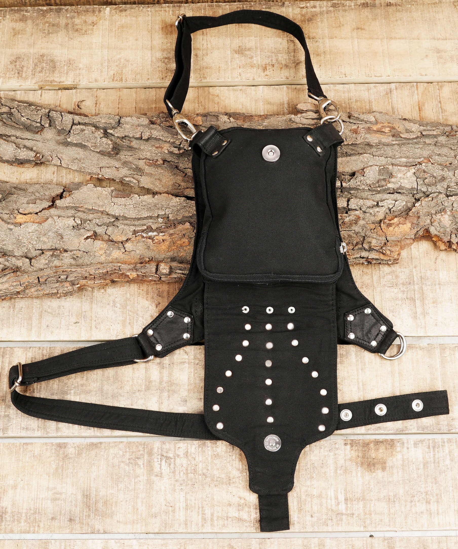 Gothic alternative fashion waist and thigh utility bag
