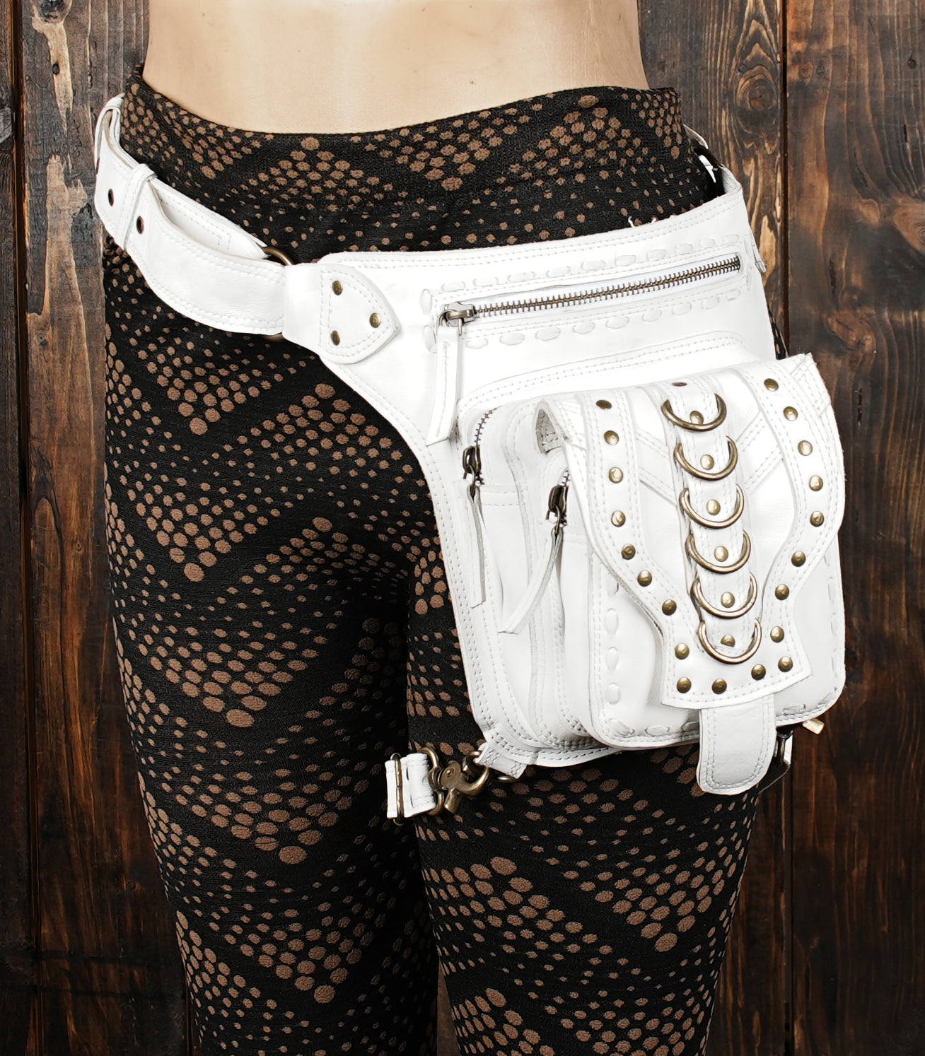 handmade leather festival belt bag