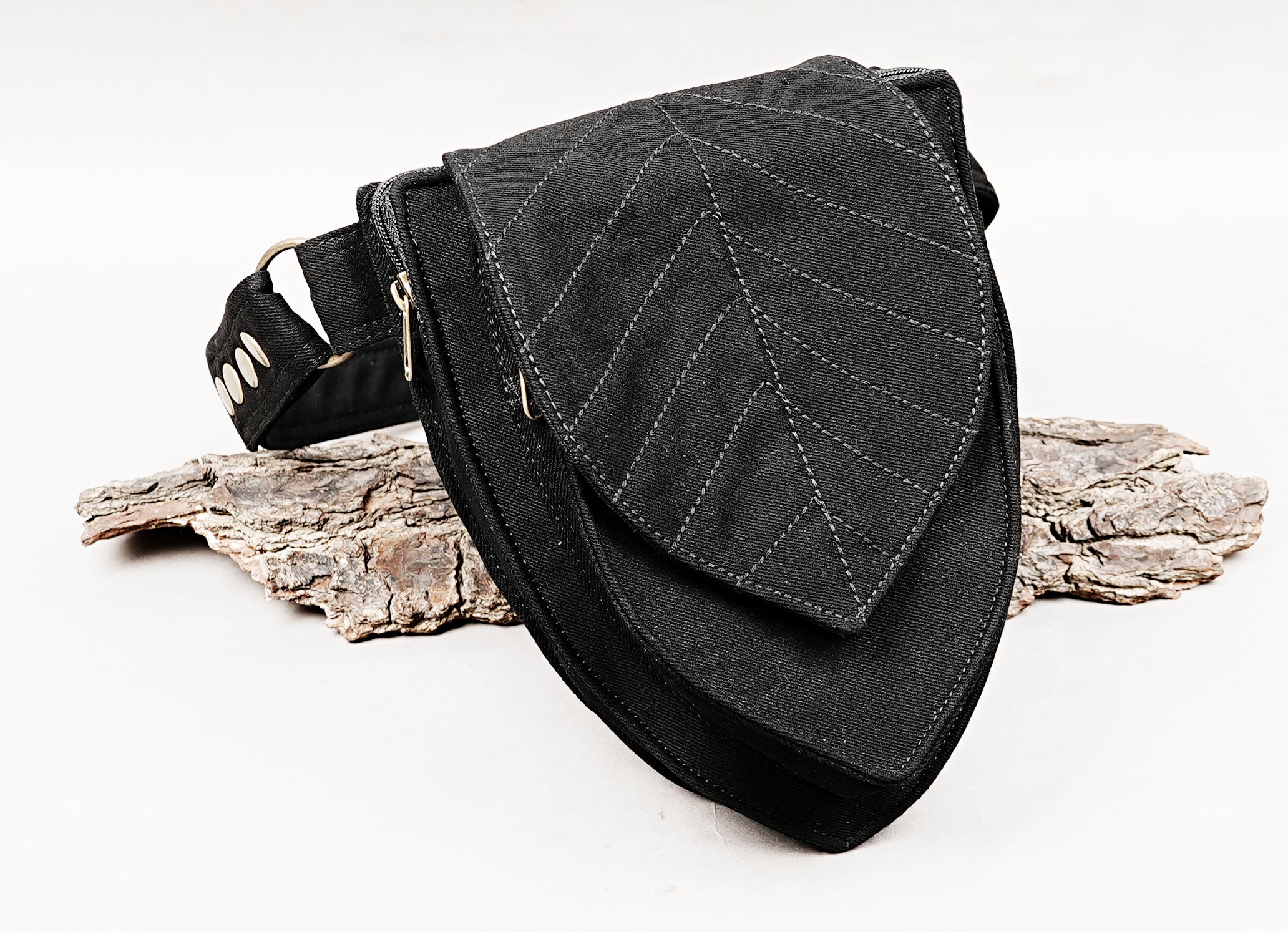 unisex boho hip bag worn as a crossbody pouch