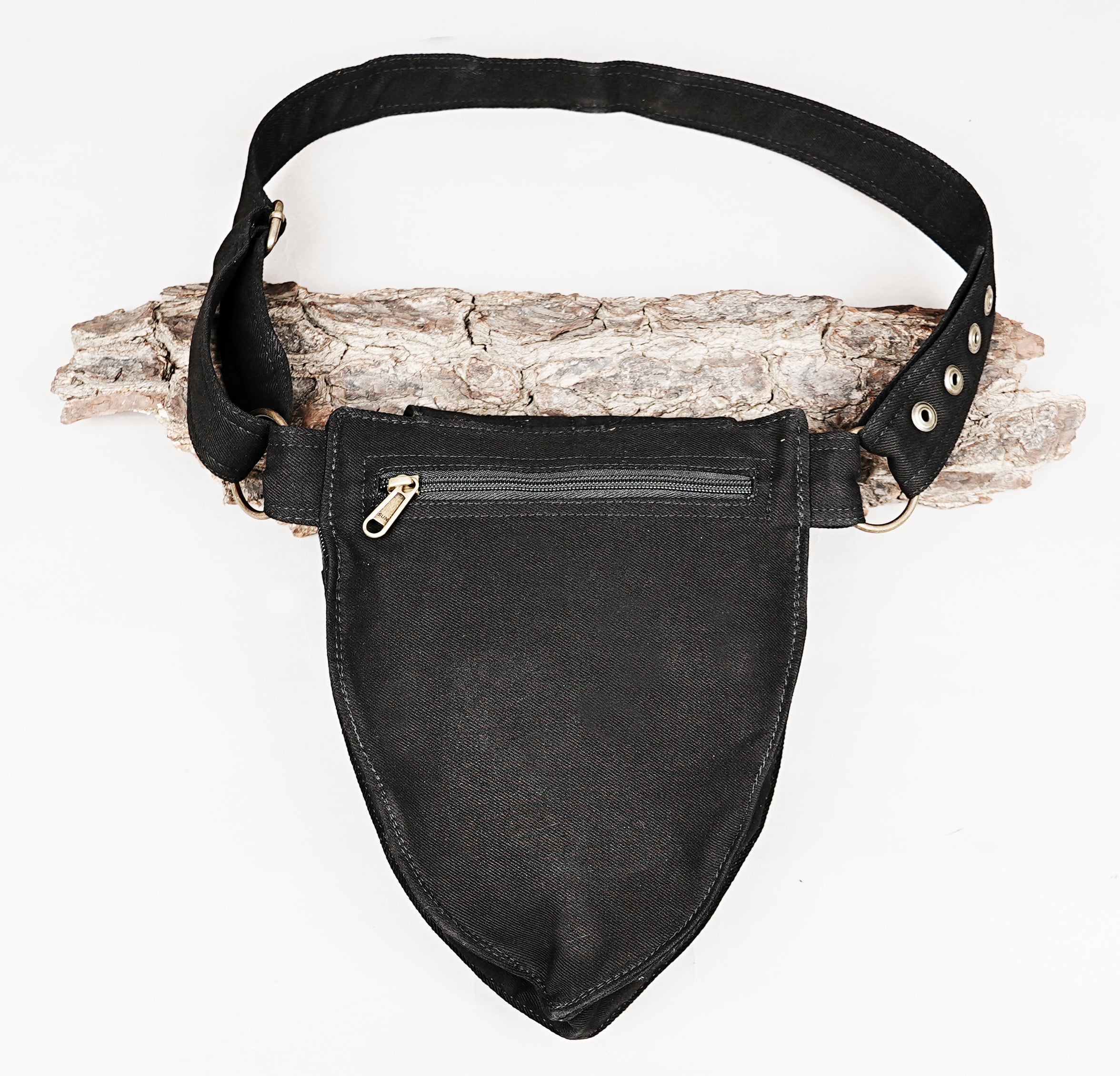 rugged black fabric utility belt pouch for adventurers