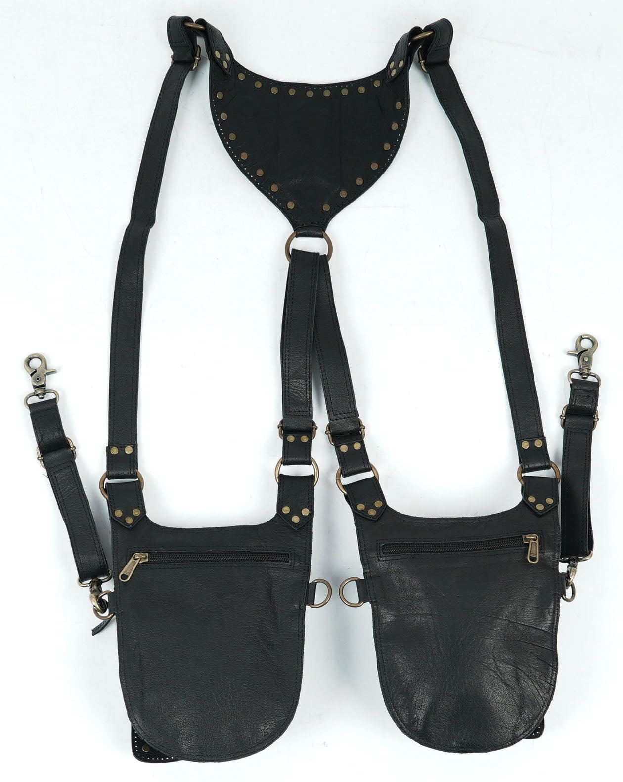 Cosplay leather holster set with adjustable buckles