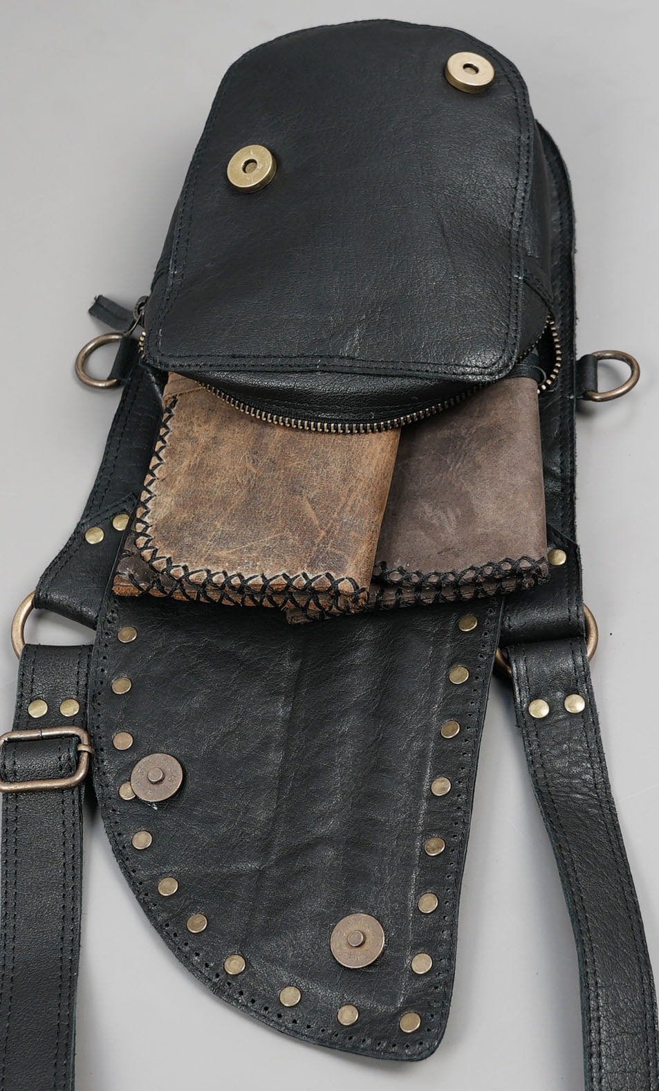 leather holster harness for festival and cosplay wear