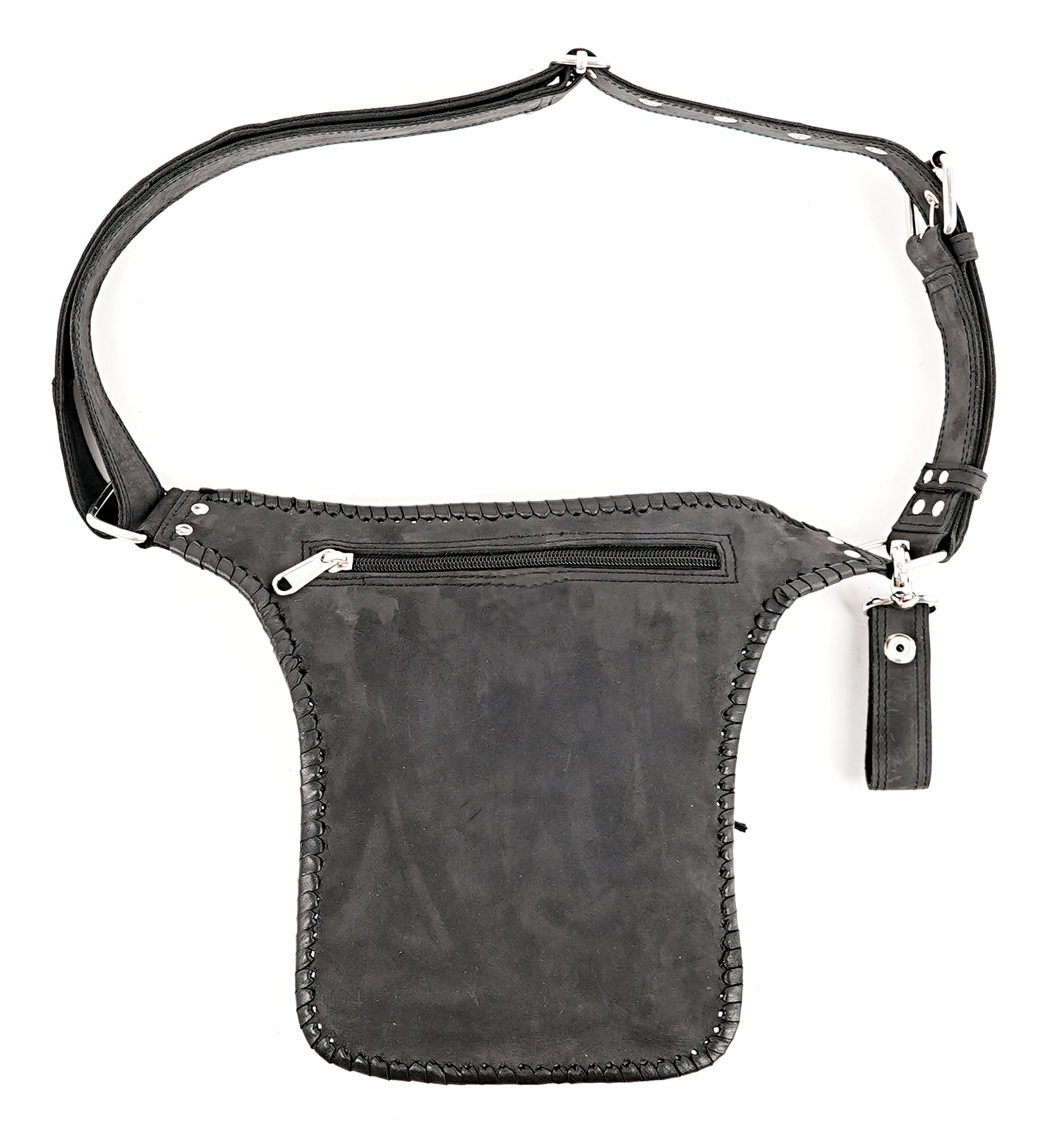 Adjustable Leather Hip Pouch Belt for Daily Use