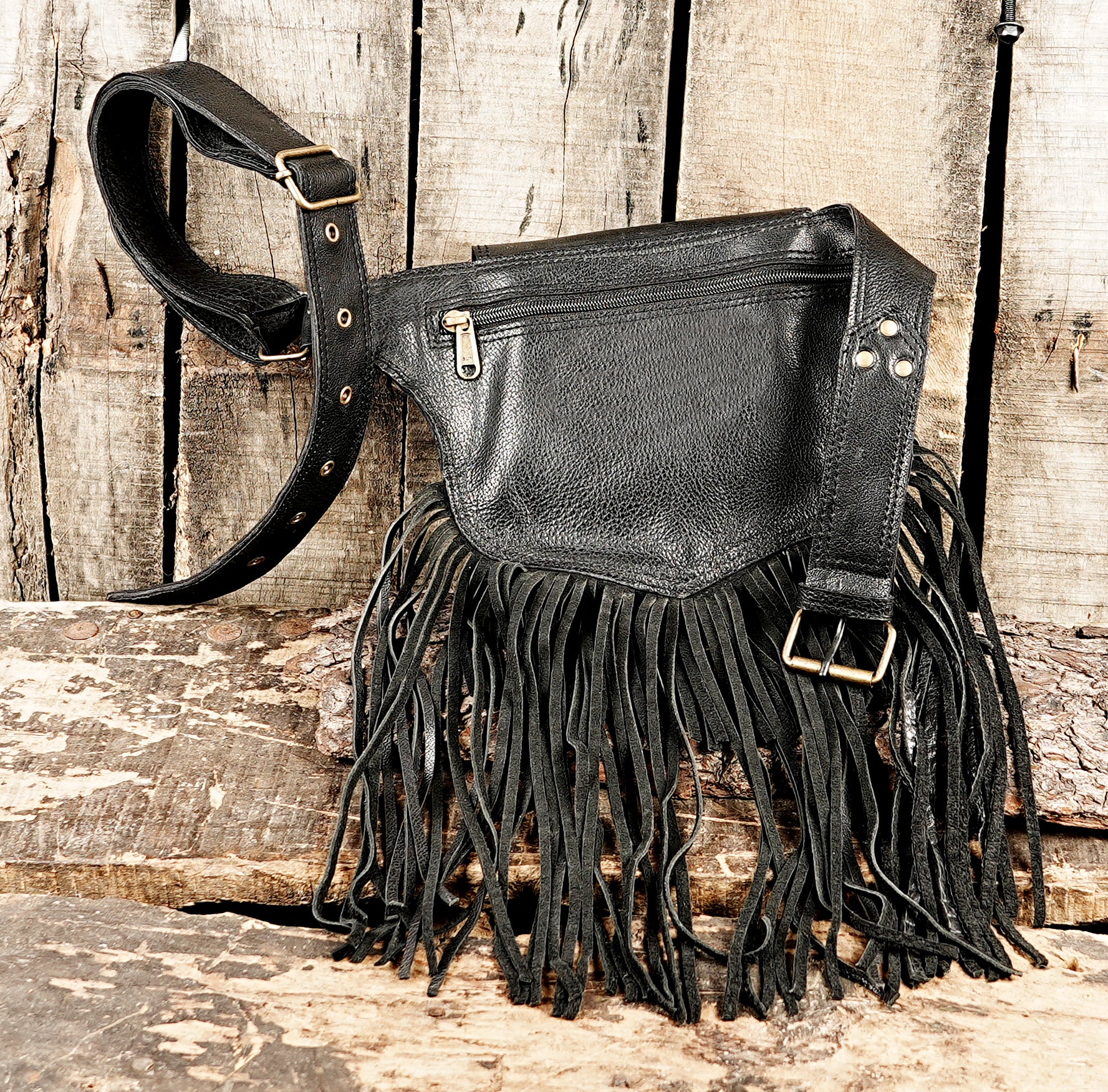 Unisex leather waist belt for festival outfits